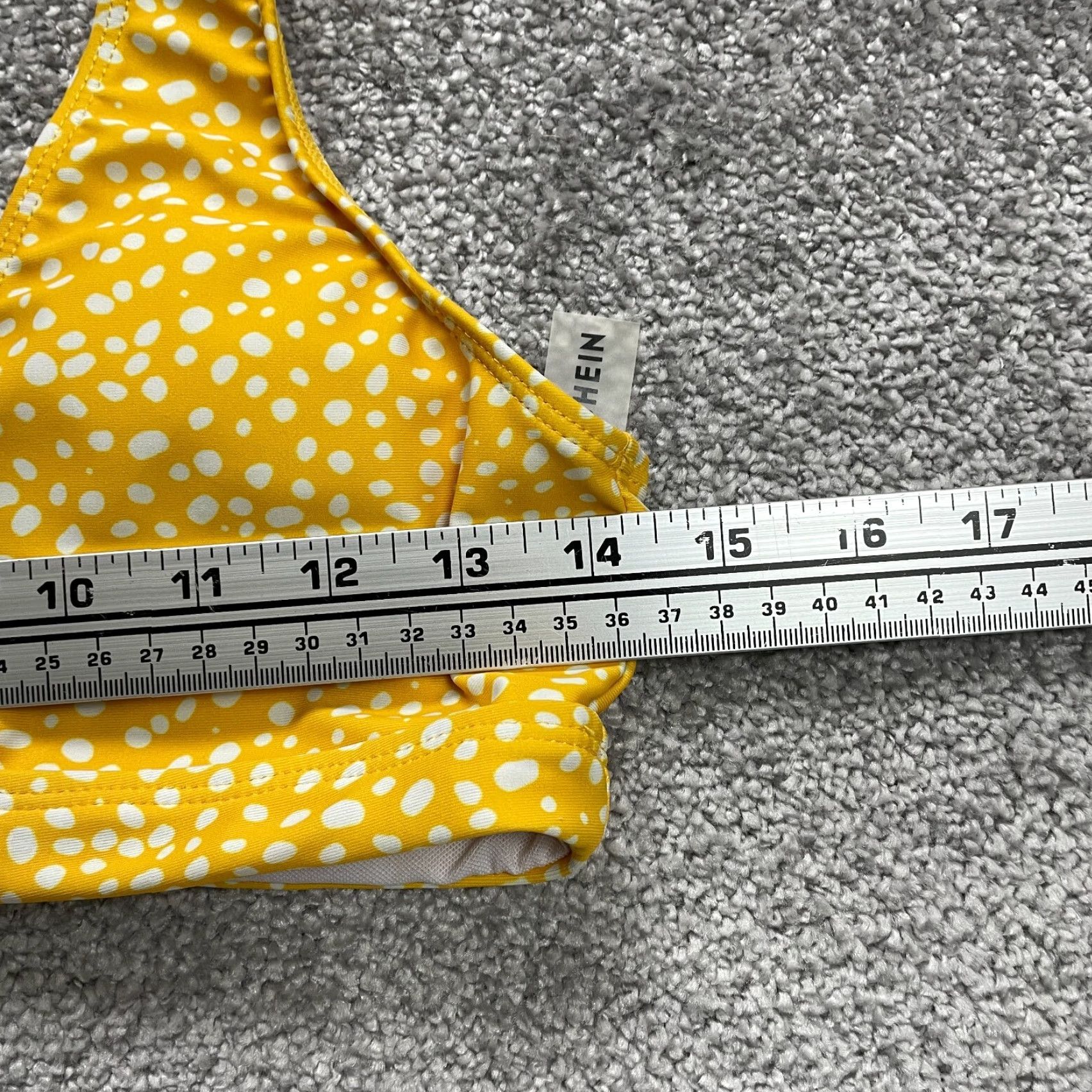 Shein Shein Bikini Top Womens M Yellow Polka Dots V-Neck Padded Beach Size M / US 6-8 / IT 42-44 - 6 Thumbnail