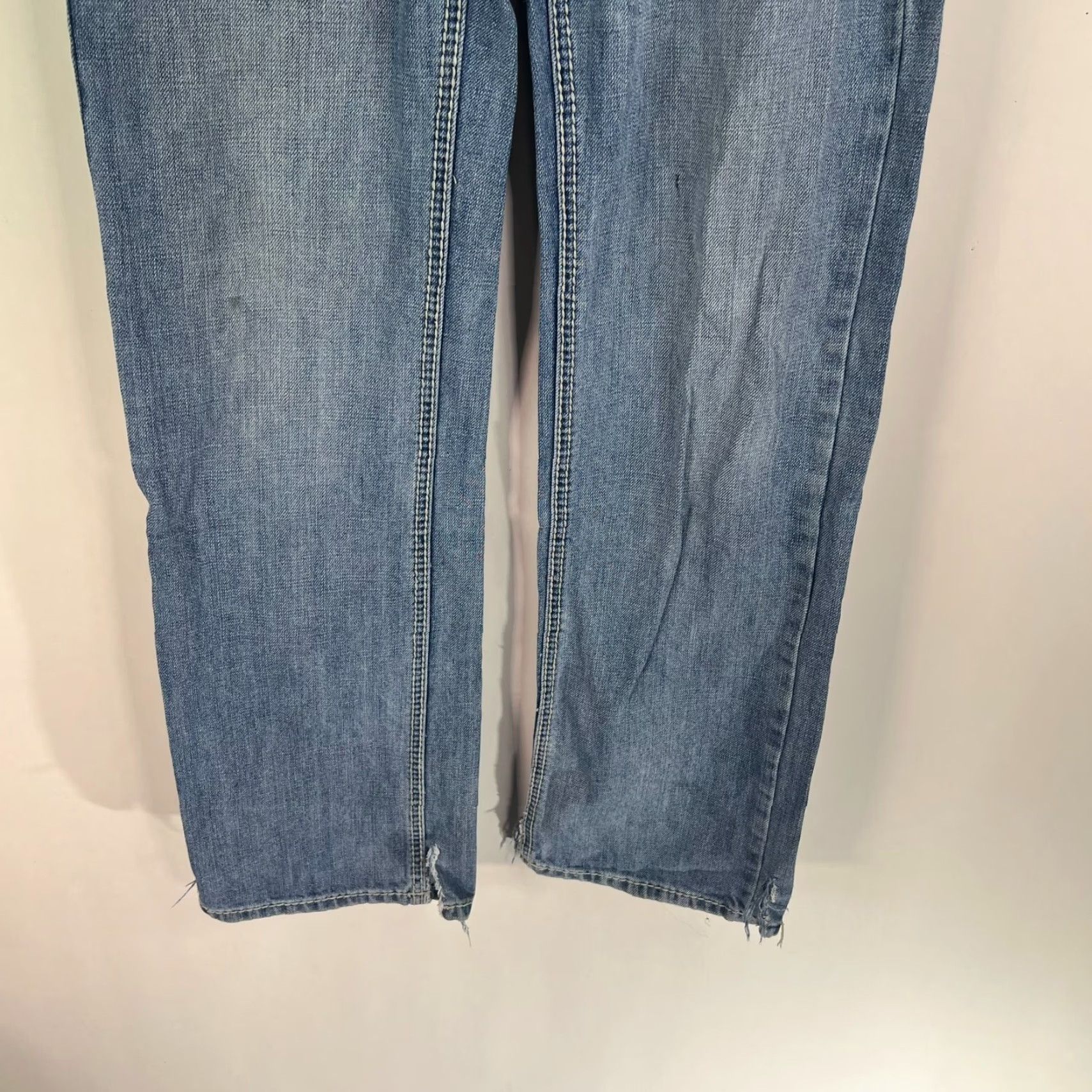 Doublet Rock & Roll Cowboy Men's 28 Straight Leg Jeans 28X34 Blue Comfort Stretch Rock Theme Size US 28 / EU 44 - 4 Thumbnail
