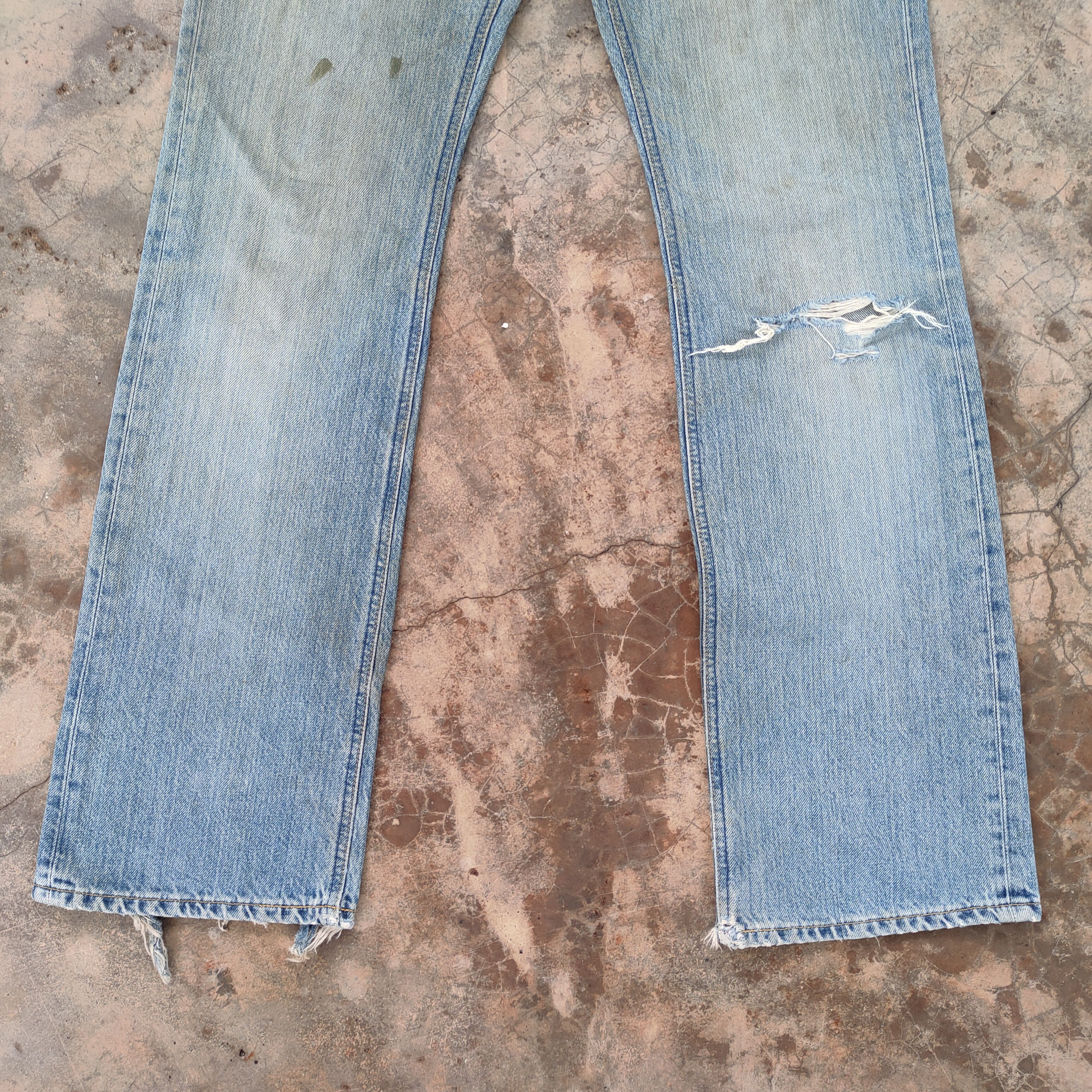 Lee FLARE VINTAGE LEE RIDERS FADED DISTRESSED DENIM JEANS PANTS Size US 32 / EU 48 - 5 Thumbnail