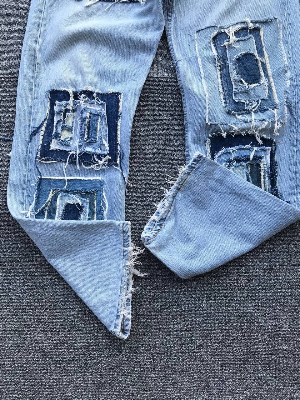Levi's × Vintage Vintage 1993 Levis 501 distressed patchwork jean W34x29.5" Size US 33 - 5 Thumbnail