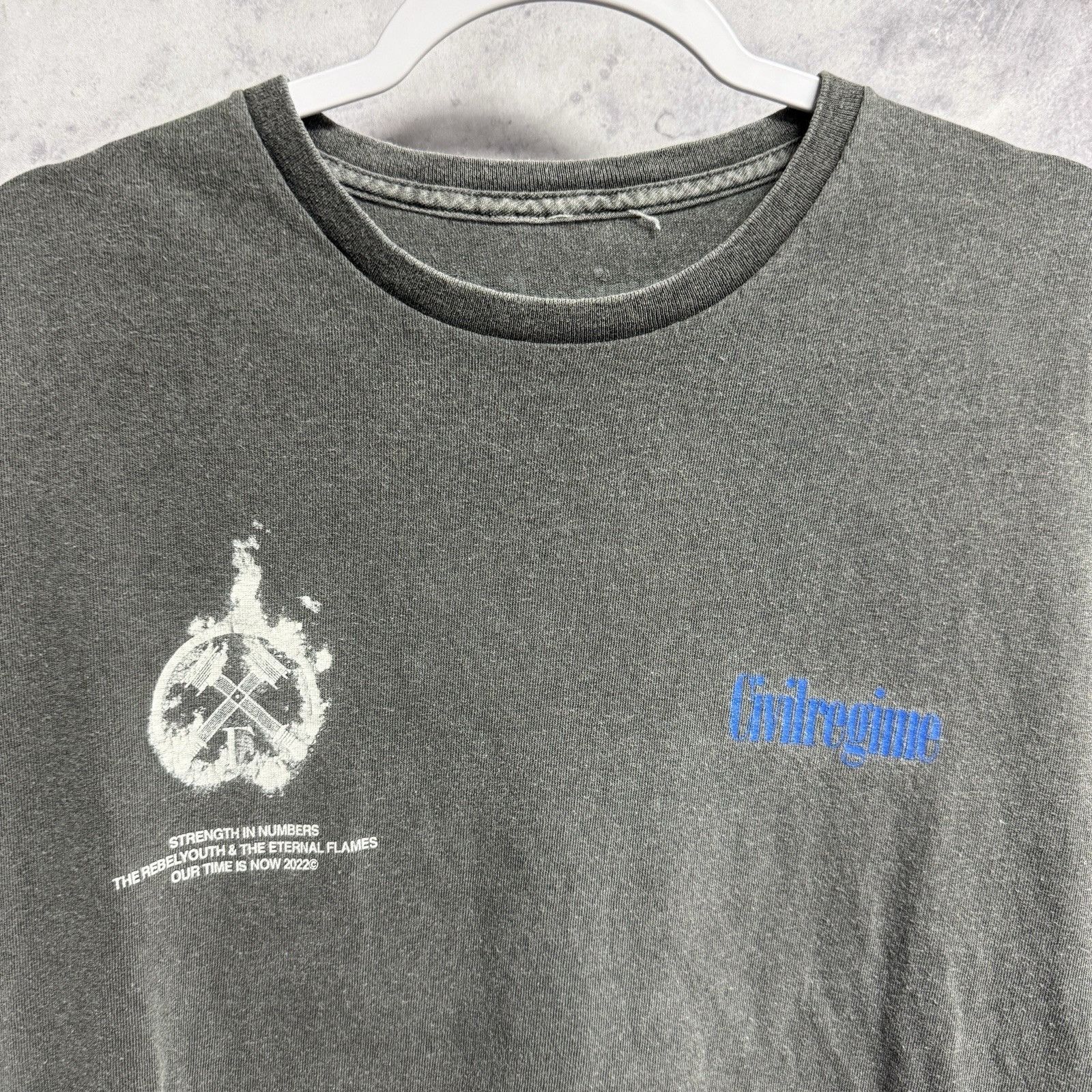 Civil Regime Civil Regime T Shirt Mens XL 24x28.5 Gray Short Sleeve Stree Size US XL / EU 56 / 4 - 3 Thumbnail