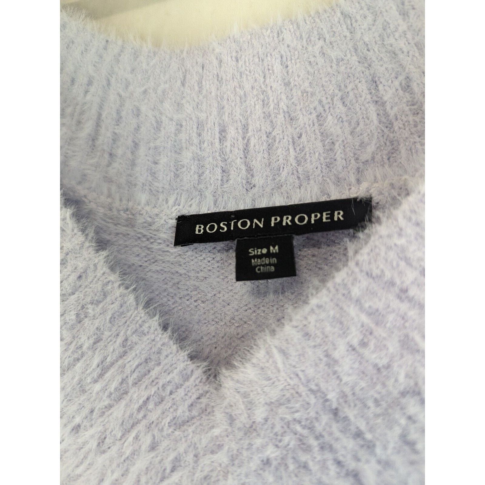 Boston Proper Boston Proper Sweater Womens Medium Purple Eyelash Slouchy Size M / US 6-8 / IT 42-44 - 3 Thumbnail