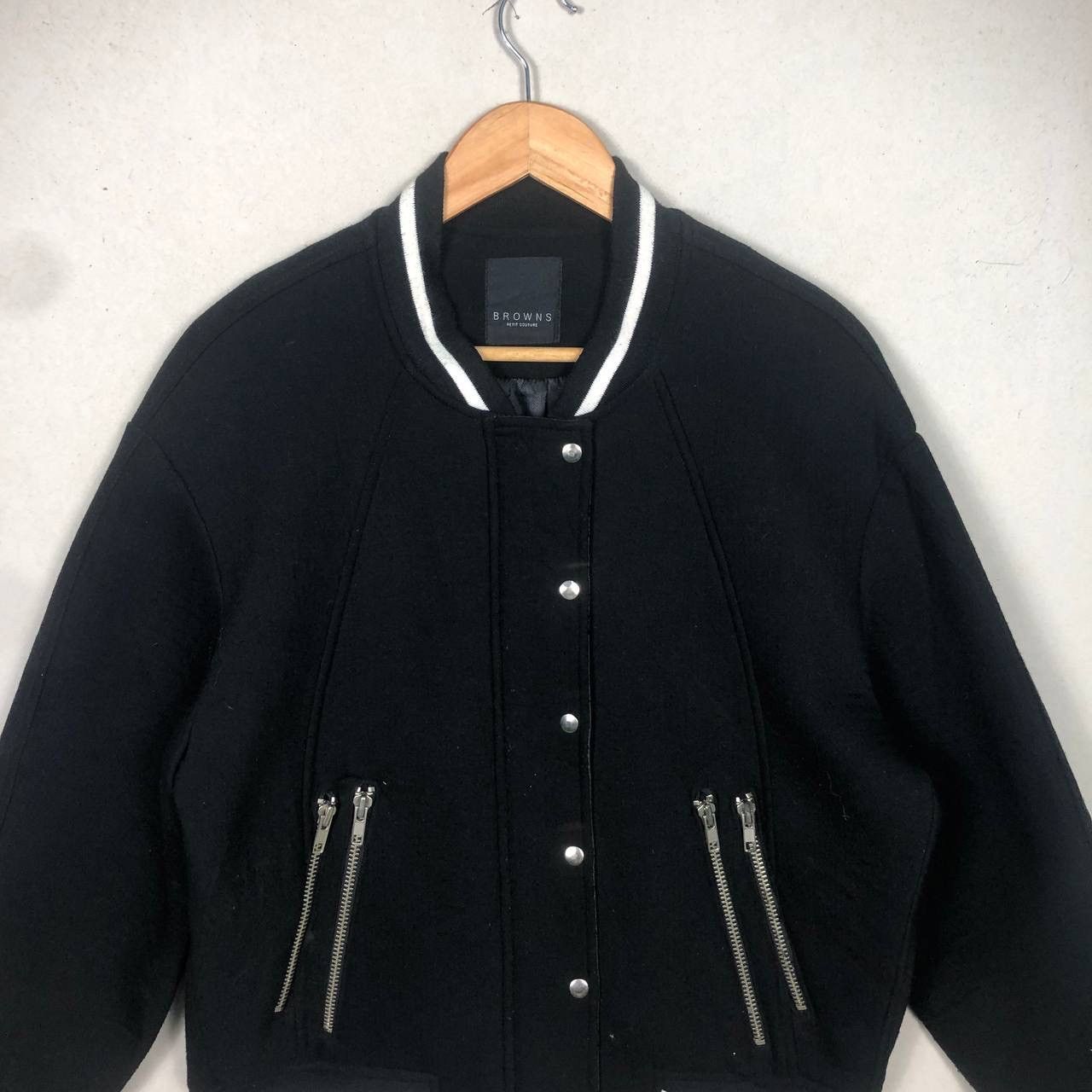 Japanese Brand Avant Garde Browns Varsity Teddy Jacket Inspired YSL Size US M / EU 48-50 / 2 - 3 Thumbnail