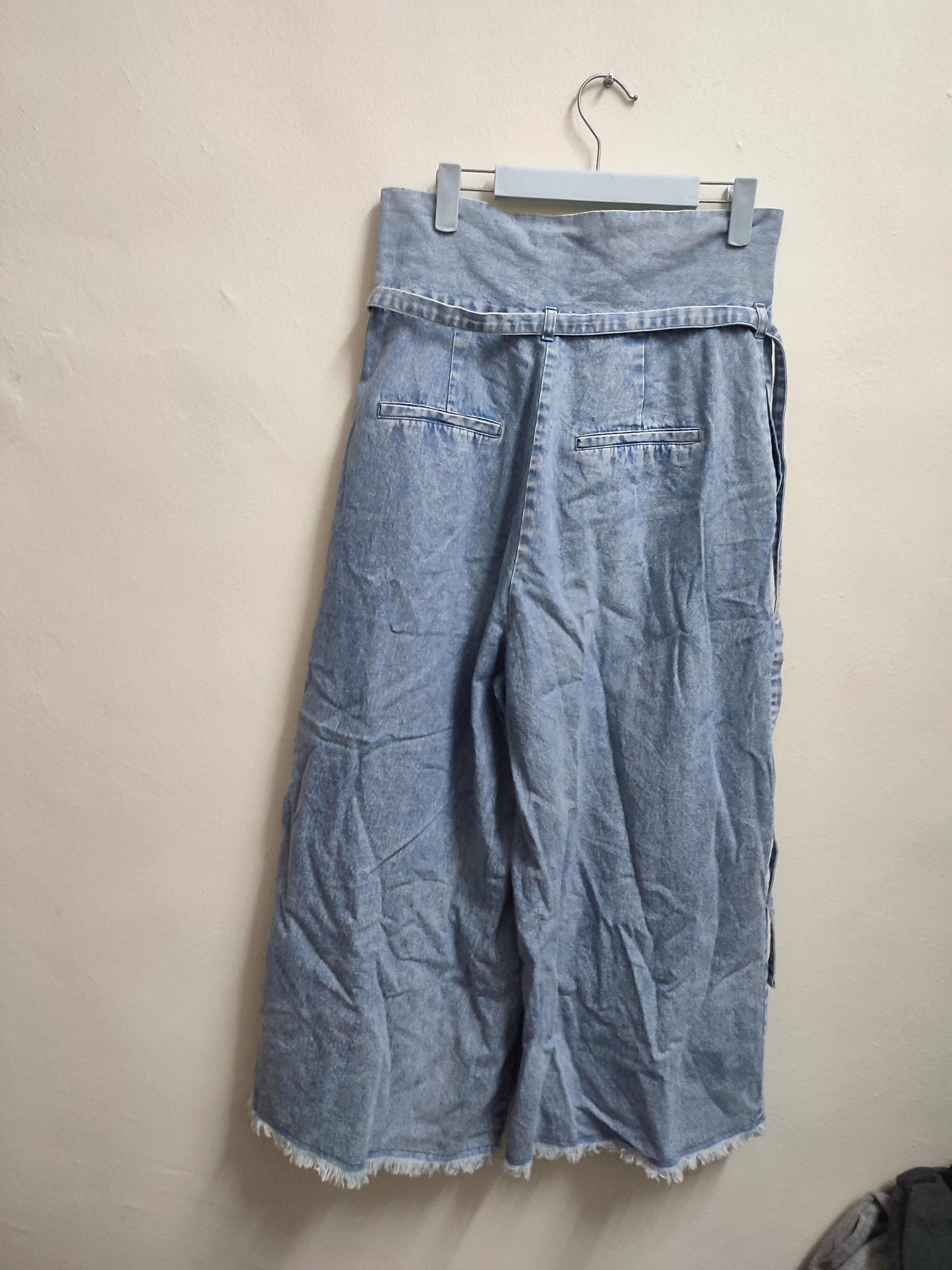 Japanese Brand Vintage Back Number Wide Leg Culottes Denim Size US 30 / EU 46 - 3 Thumbnail