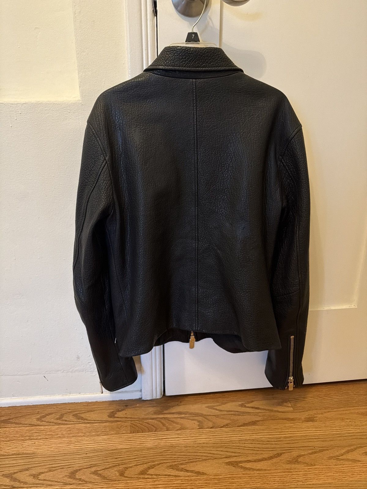 Pearled Ivory Pearled Ivory Grain Blouson Leather Jacket - XS Size US XS / EU 42 / 0 - 2 Thumbnail