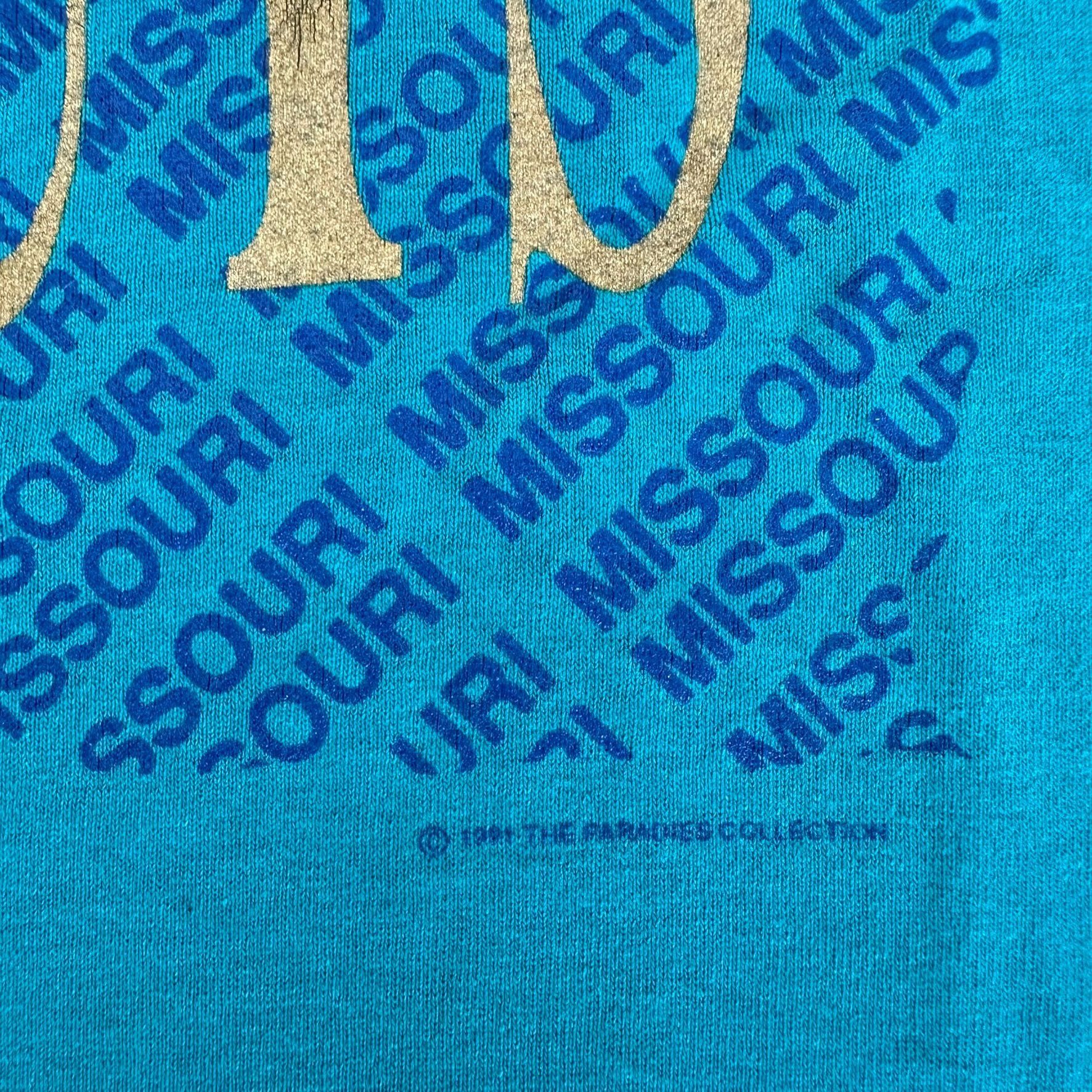 Hanes Vintage 90s St. Louis Missouri T-Shirt Gold Foil Tourist Tee Size US M / EU 48-50 / 2 - 3 Thumbnail