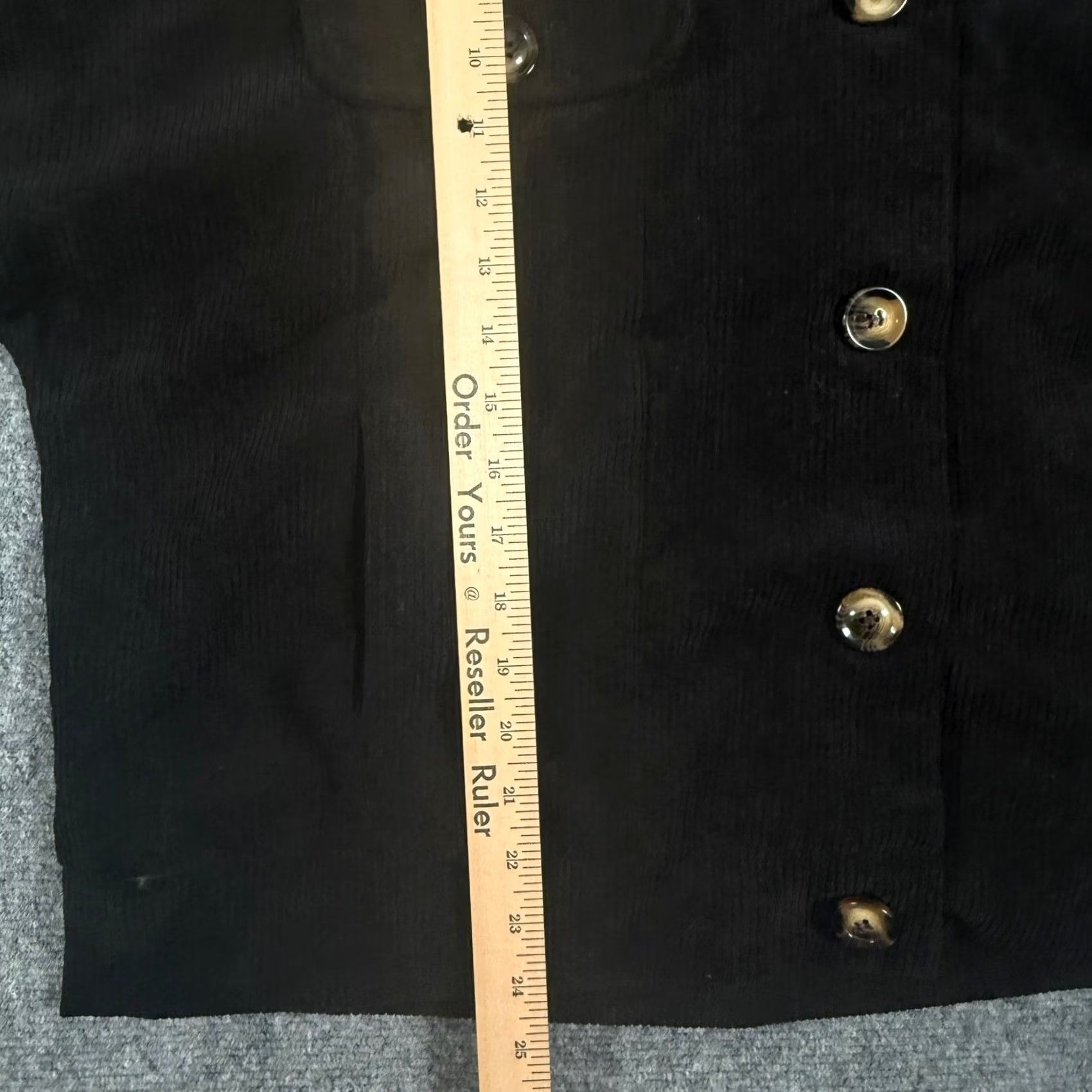 Vintage LuLaRoe Black Corduroy Jacket Shacket Button Front Pockets 2XL Womens Size XXL / US 16-18 / IT 52-54 - 6 Thumbnail