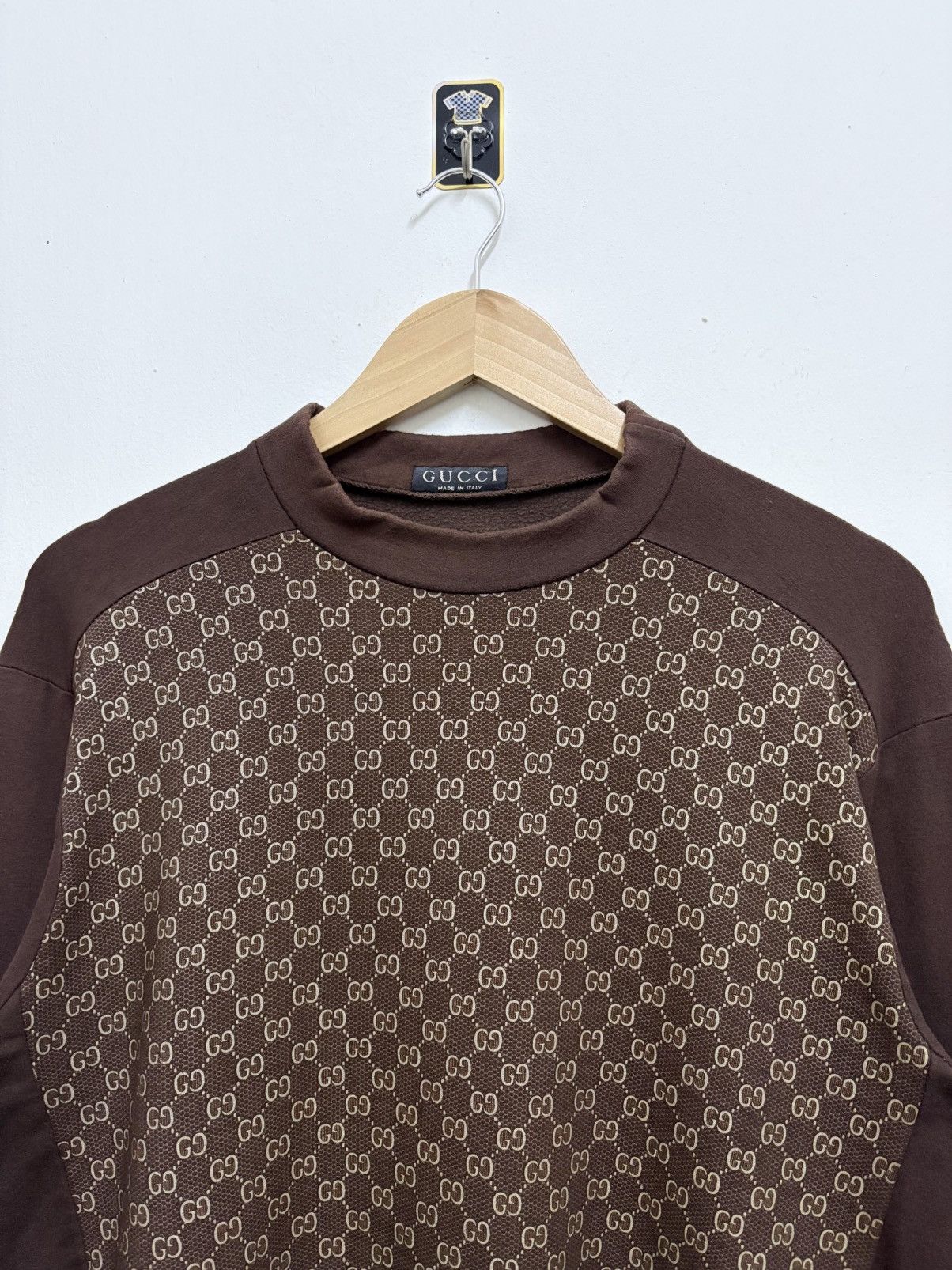 Gucci Vintage 90's Gucci - The GG Monogram Brown L/S T-Shirt Size US M / EU 48-50 / 2 - 3 Thumbnail