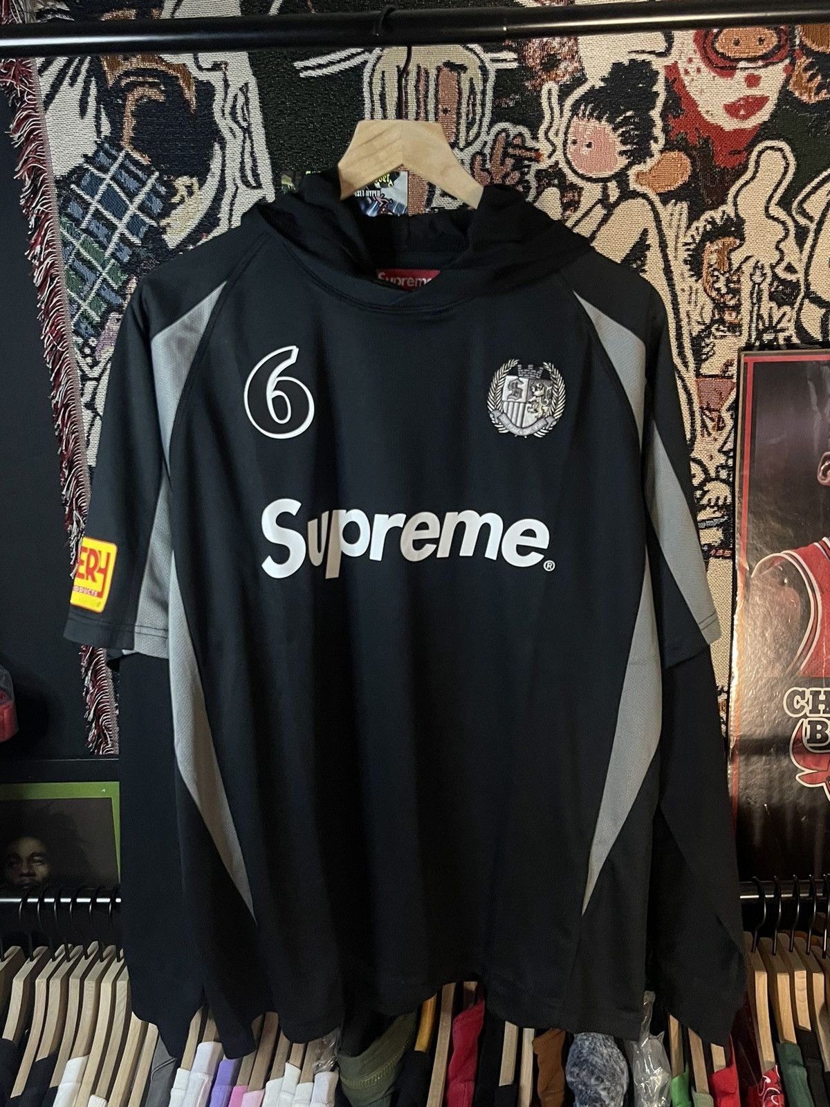 Streetwear × Supreme Supreme Hooded Soccer Jersey | Grailed