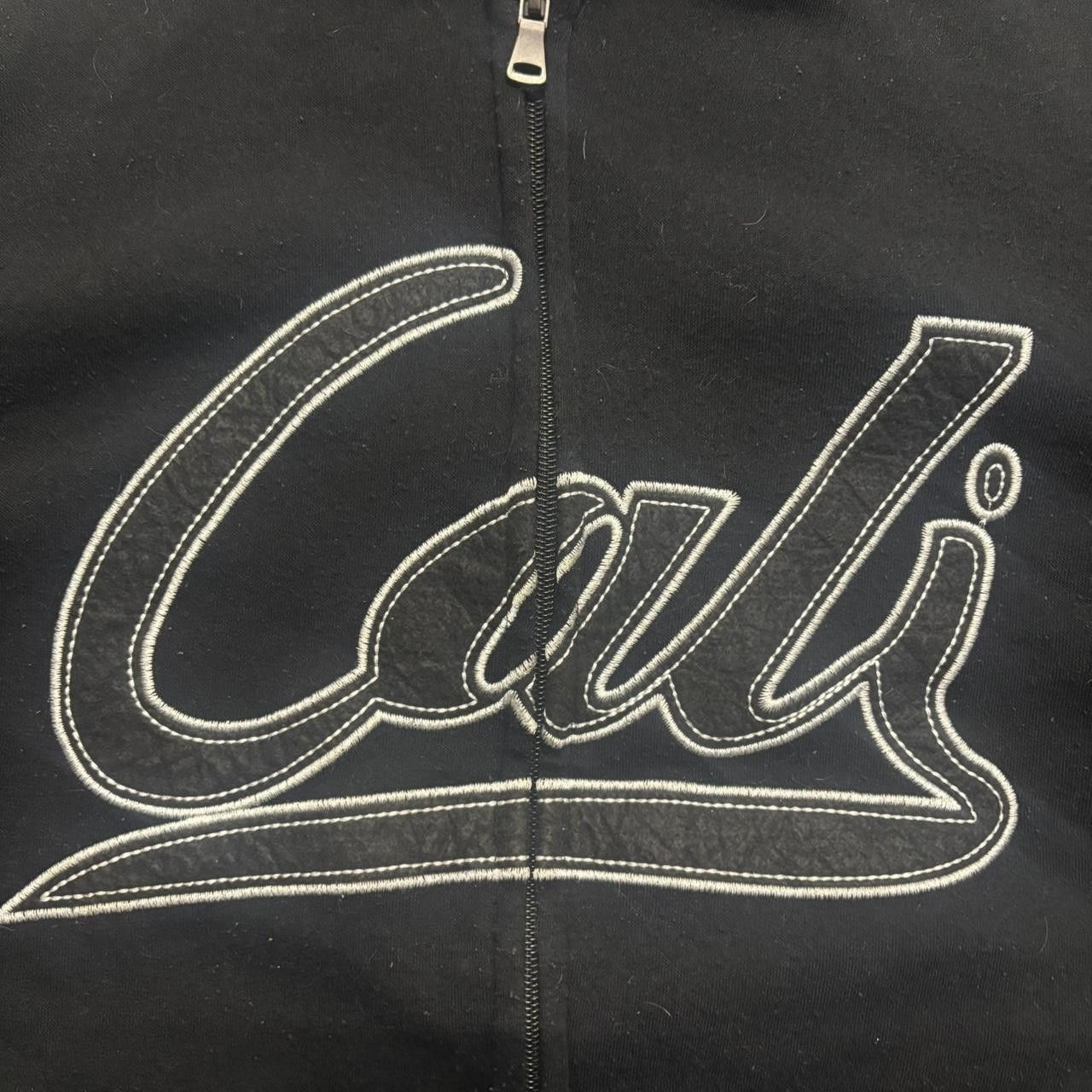 Vintage Crazy Vintage Y2K/2000s Cali California Black Zipup Hoodie! Size US S / EU 44-46 / 1 - 2 Thumbnail