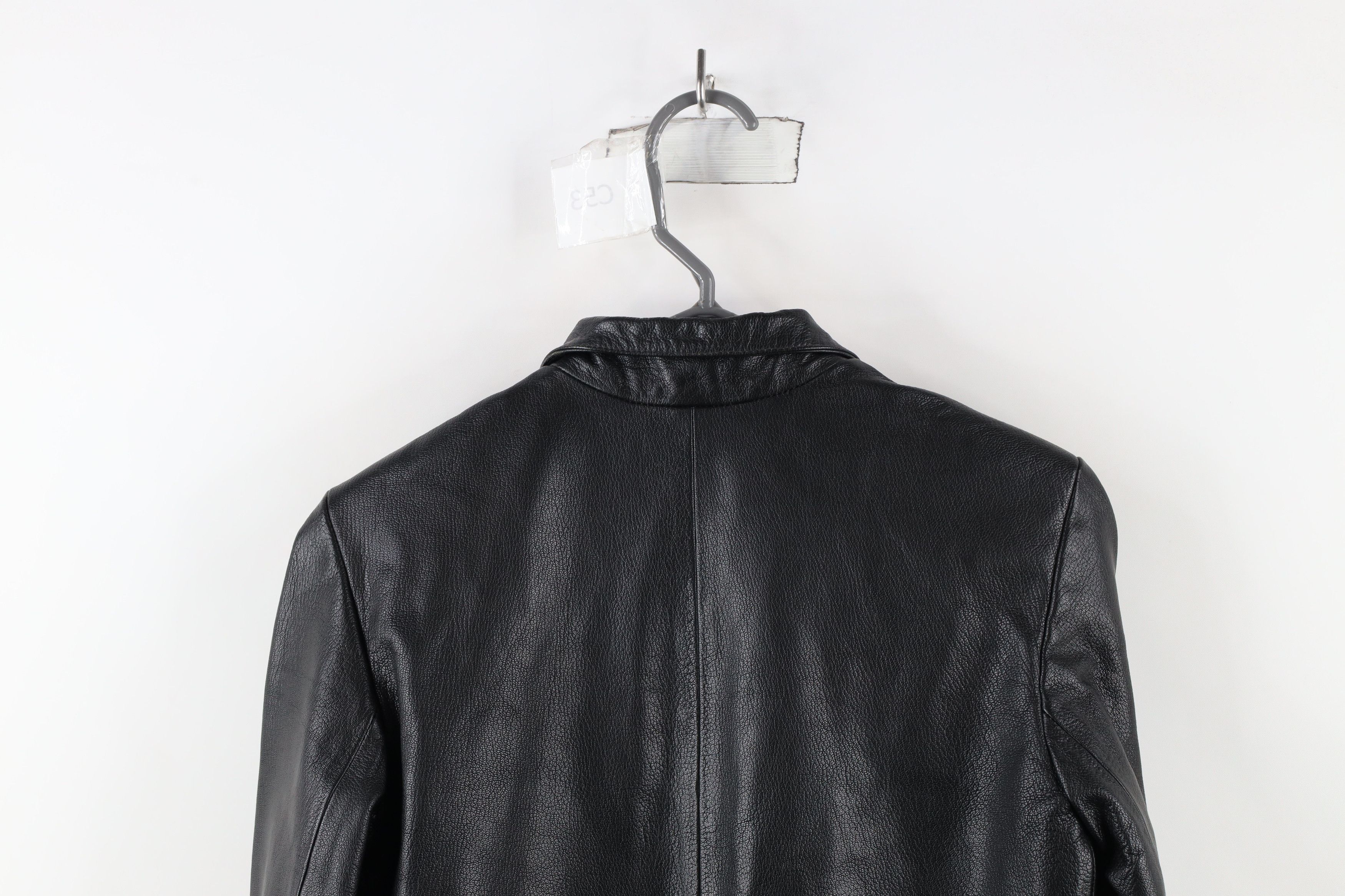 Esprit × Vintage Vintage 90s Esprit Cropped Leather Cafe Racer Bomber Jacket Size XS / US 0-2 / IT 36-38 - 10 Thumbnail