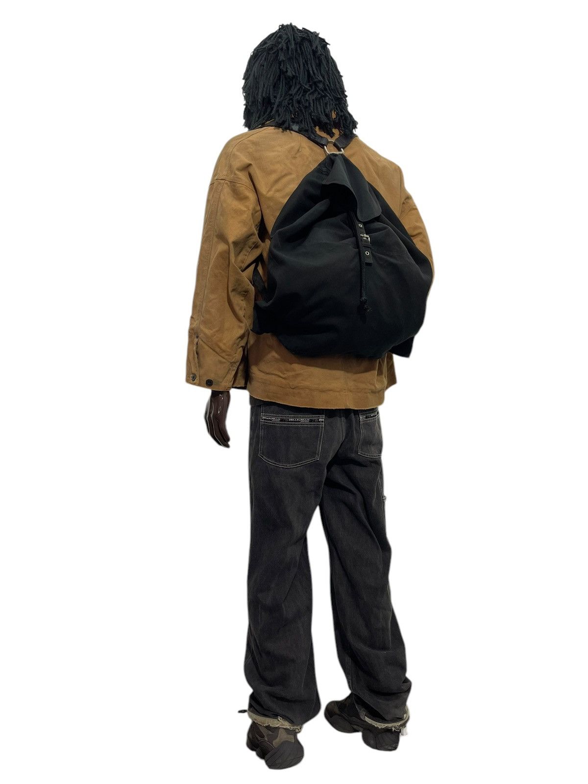 Archive HELMUT LANG backpack 本人期 Archive Helmut Lang Y2K Backpack Leather Cotton Bag 1🟩4