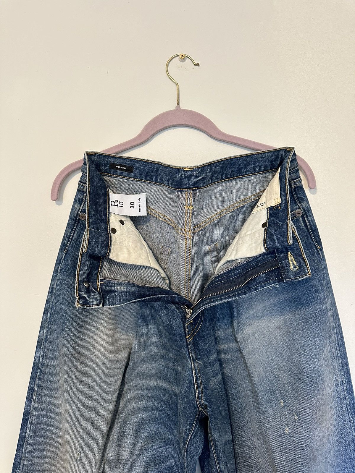 R13 R13 - Damon pleated wide leg jeans Size US 30 / EU 46 - 3 Thumbnail