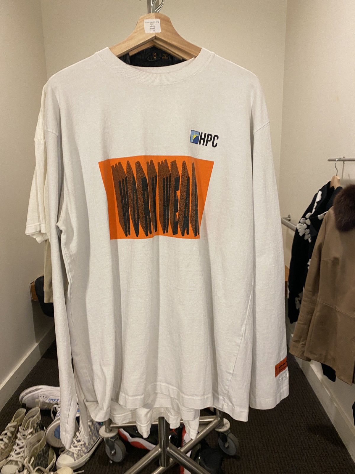 image of Heron Preston Longsleeve S in White, Men's (Size Small)