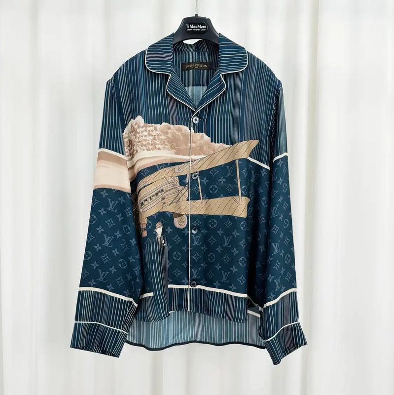 Louis Vuitton Louis Vuitton Men’s Long Sleeve Silk Shirt 0089 Size US S / EU 44-46 / 1 - 1 Thumbnail