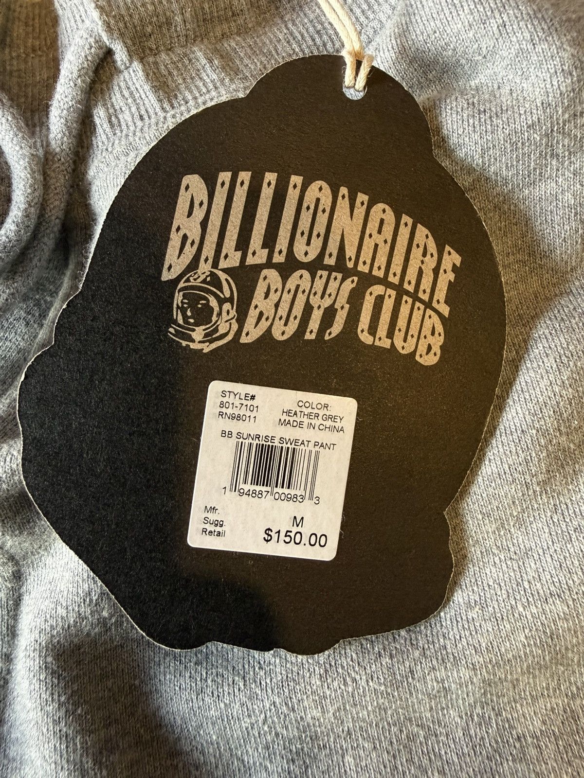 Billionaire Boys Club Billionaire Boys Club Gray Sweatpants Embroidered Logo Size US 32 / EU 48 - 7 Thumbnail
