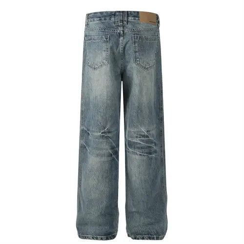 Handmade × Japanese Brand × Jean Pants American retro washed distressed patchwork jeans Size US 34 / EU 50 - 3 Thumbnail