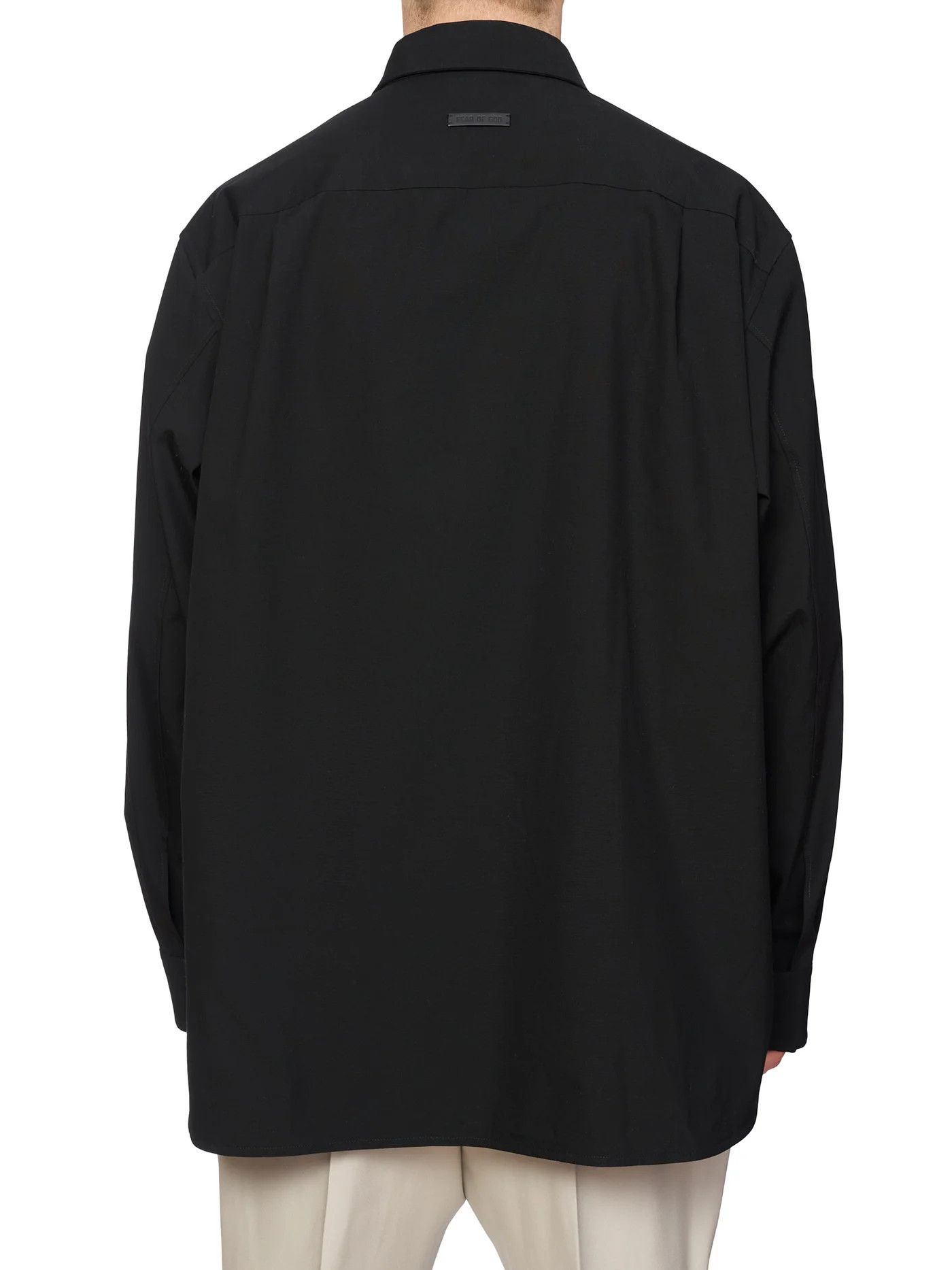 Fear of God FEAR OF GOD Eternal Black Cotton Virgin Wool-Elastane Shirt Size US L / EU 52-54 / 3 - 3 Thumbnail