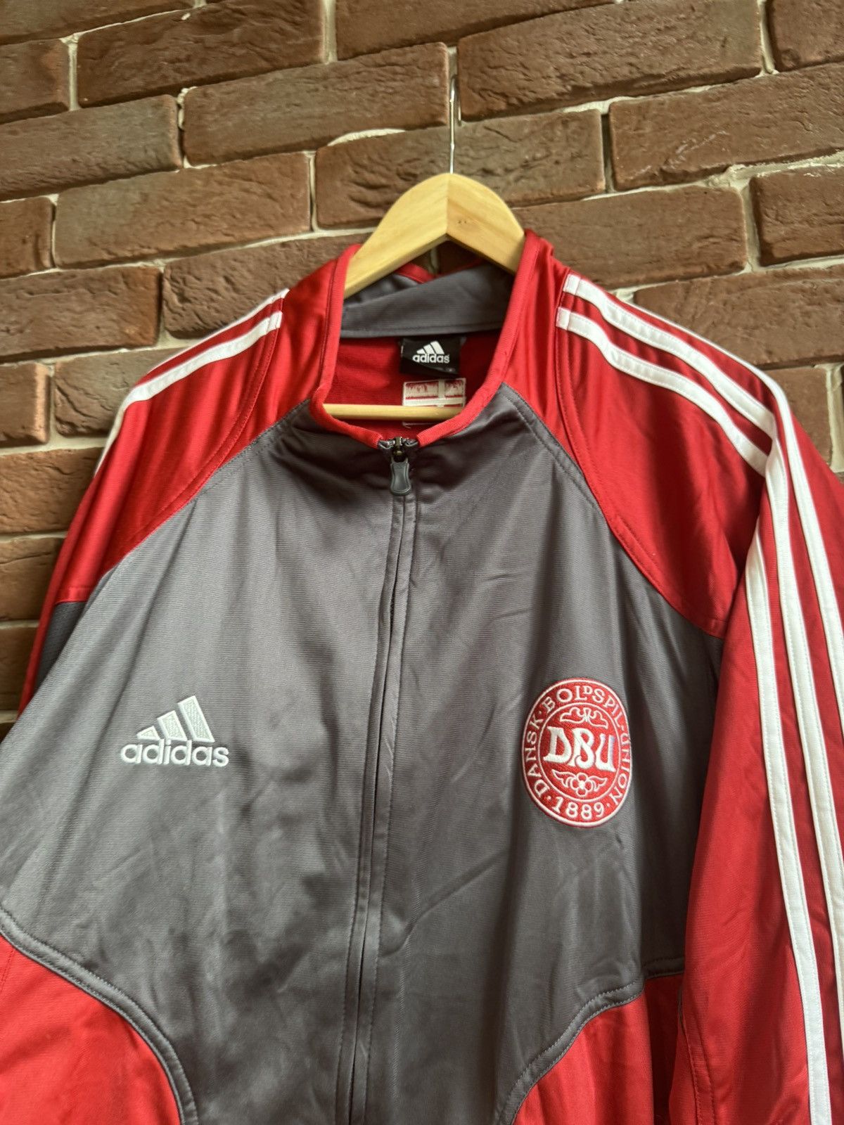 Adidas ADIDAS Dansk Boldspil Union Denmark Track Jacket Soccer 2004 Size US XXL / EU 58 / 5 - 3 Thumbnail