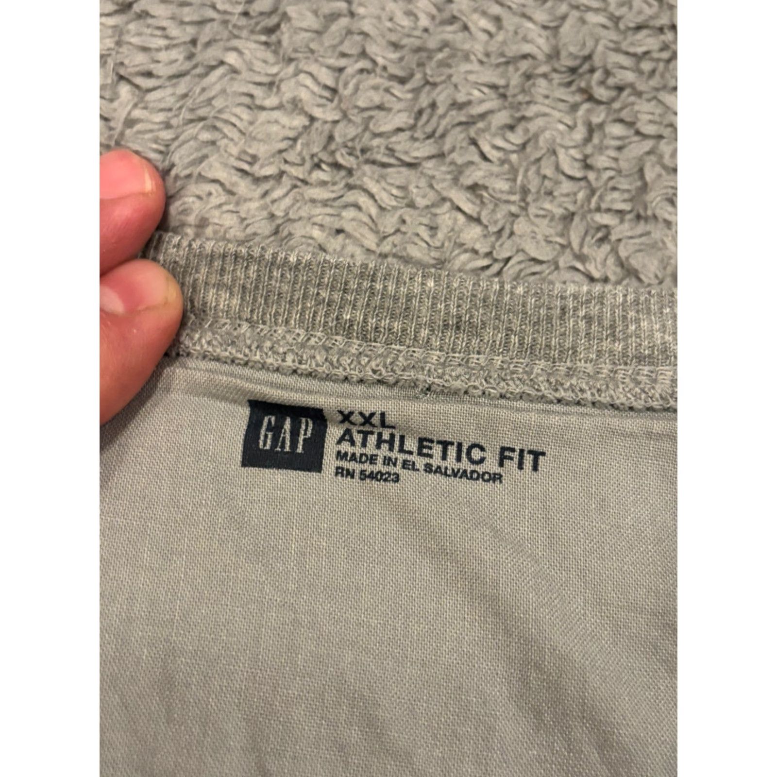 Gap VINTAGE GAP Thermal Shirt Mens 2XL Gray Long Sleeve Knit Pullover Athletic Fit Size US XXL / EU 58 / 5 - 2 Thumbnail