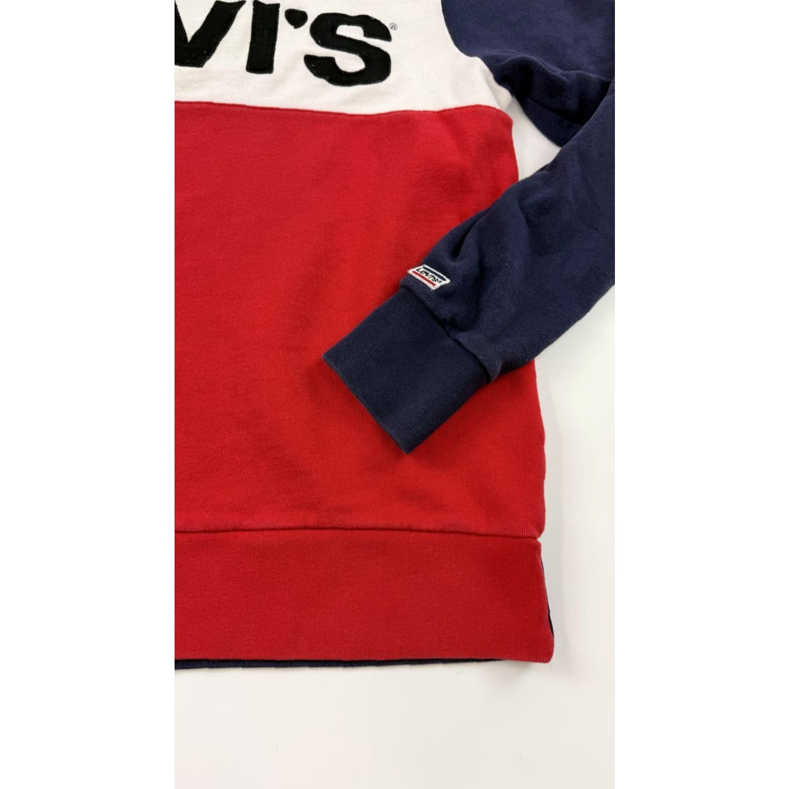 Levi's Levi's Sweatshirt Mens Medium Crew Neck Pullover Colorblock Navy Red White Size US M / EU 48-50 / 2 - 2 Thumbnail
