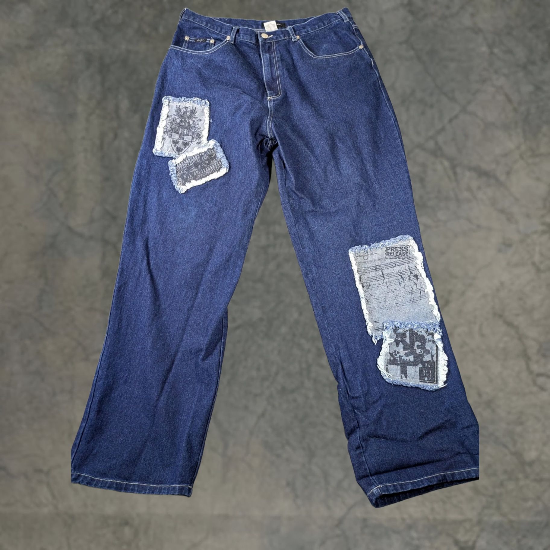 Sean John Sean John Jeans Mens 34x34 Blue Premium Denim Wide Leg 