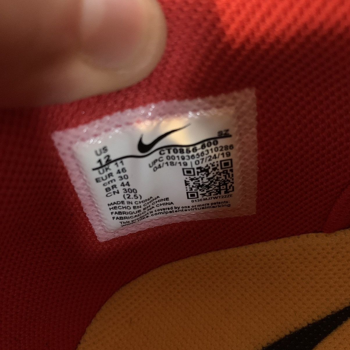 Nike × Off-White × Virgil Abloh Off-White Nike Dunk Low University Red Size US 12 / EU 45 - 22 Thumbnail