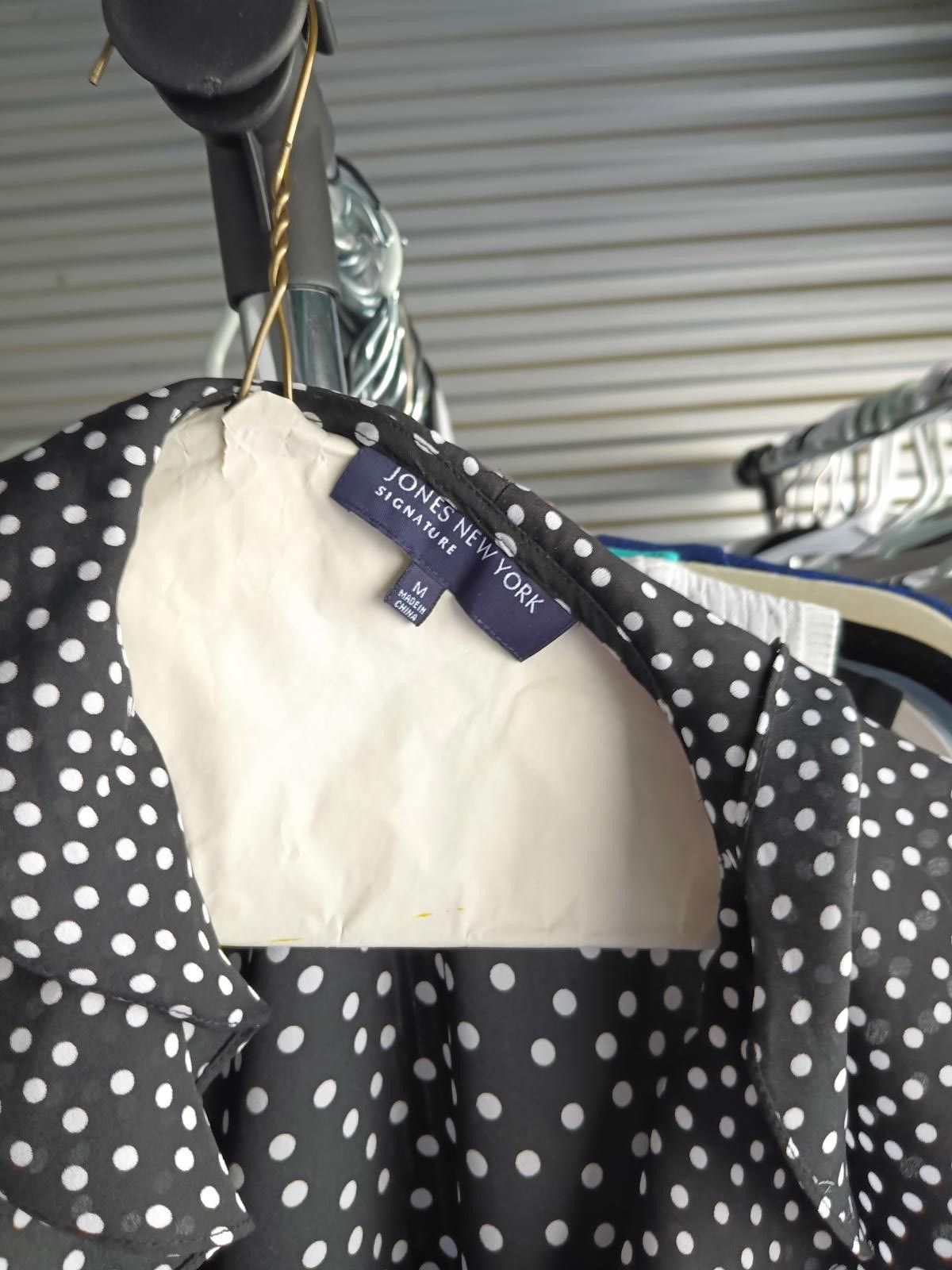 Jones New York Chic Black Polka Dot Blouse by Jones New York Size M / US 6-8 / IT 42-44 - 3 Thumbnail