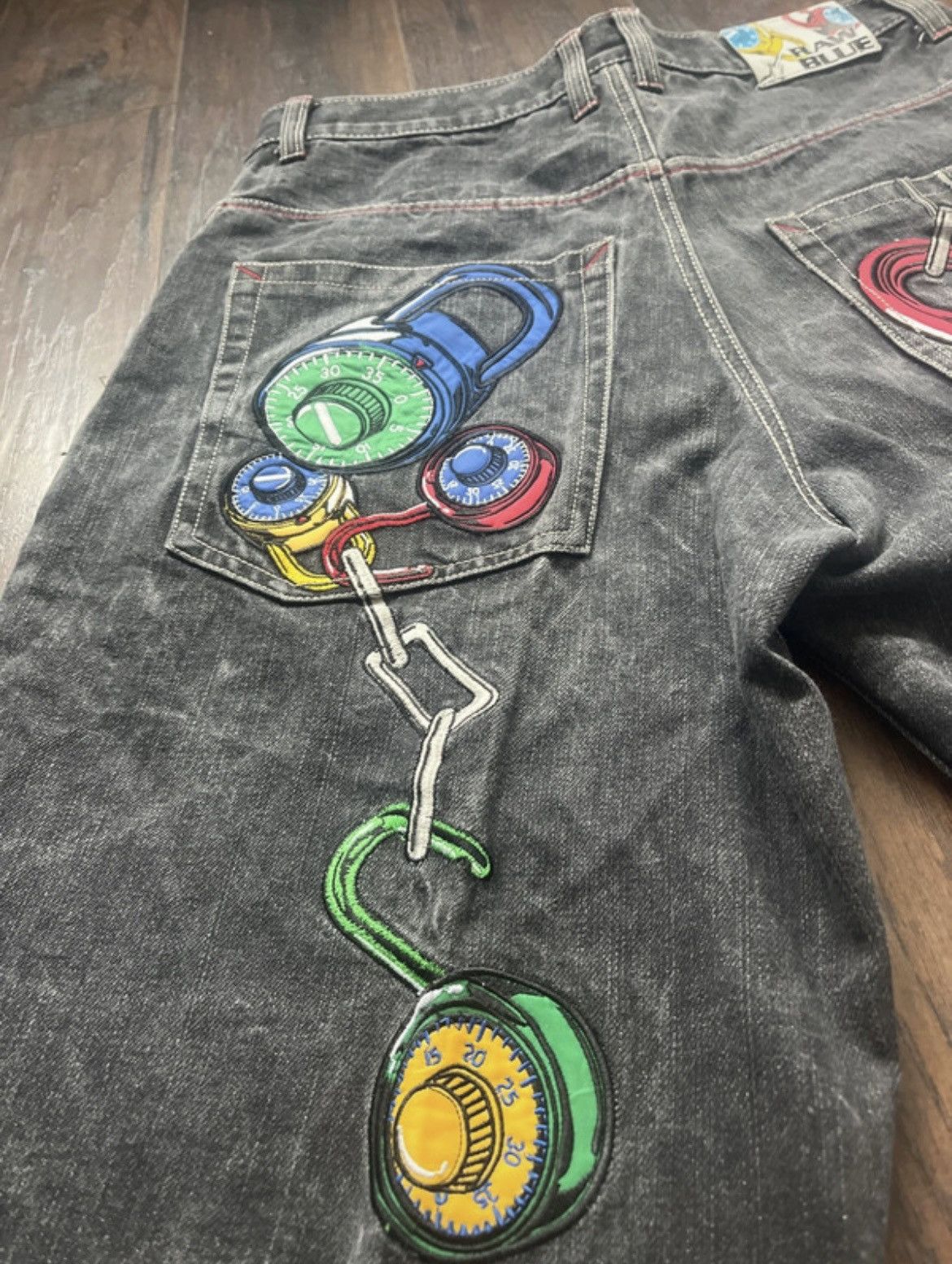Affliction vtg raw blue jnco jort jorts skate Size US 34 / EU 50 - 3 Thumbnail