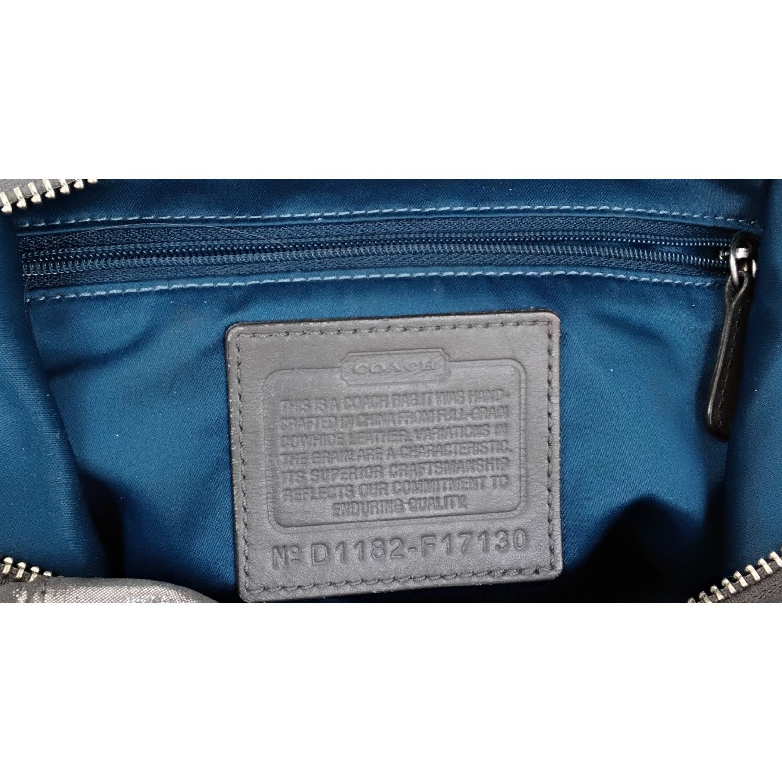 Coach Coach Ashley Satchel Purse Silver Perforated Leather 2000s Size ONE SIZE - 15 Thumbnail