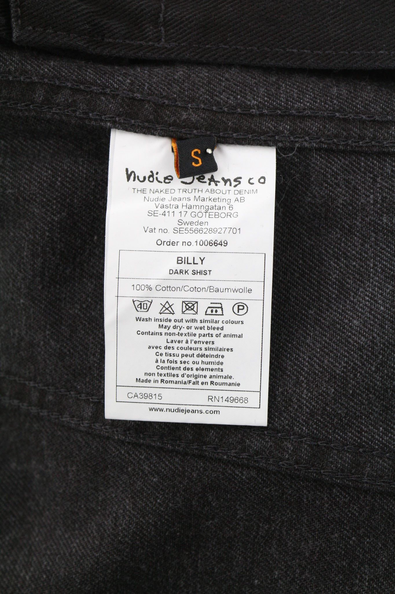 Nudie Jeans BILLY S Dark Shist Denim Jacket 81042 Size US S / EU 44-46 / 1 - 7 Thumbnail
