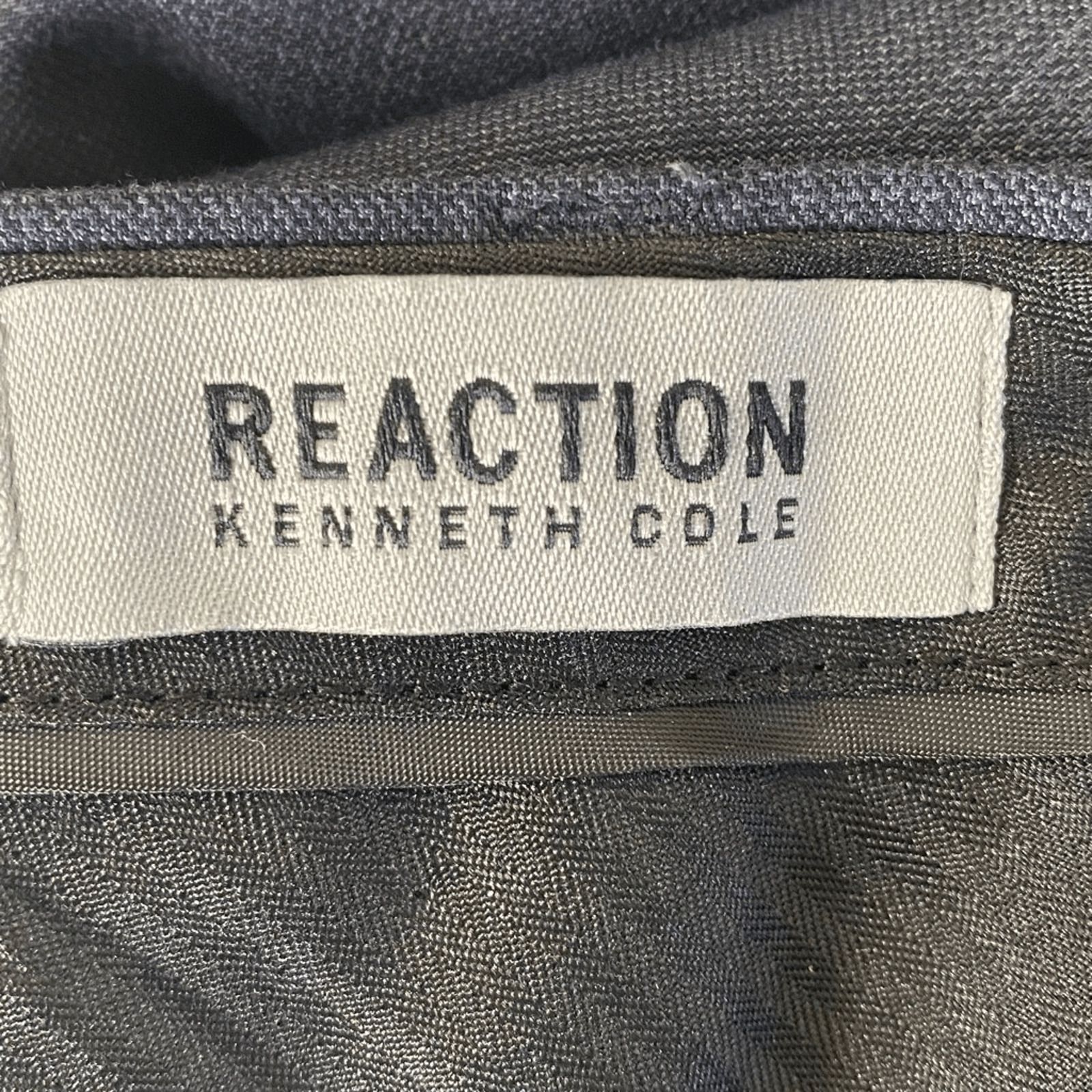 Kenneth Cole Kenneth Cole Reaction Men's Navy Slim Fit Windowpane Dress P Size US 34 / EU 50 - 3 Thumbnail