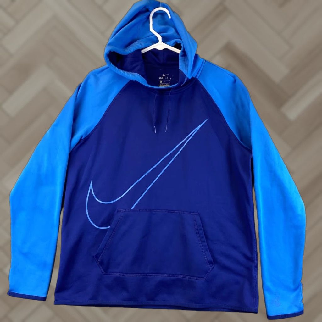 Nike Nike Hoodie Blue Logo Dri-Fit Pullover Long Sleeve Women L 46-34 Size L / US 10 / IT 46 - 1 Thumbnail