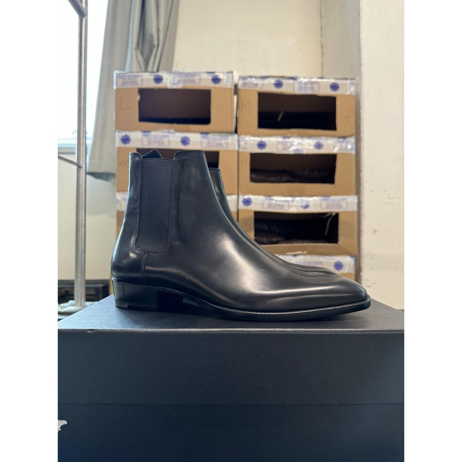 Saint Laurent Paris o1alsimx924 41440 Type C Leather Boots in Black Size US 9 / EU 42 - 2 Thumbnail
