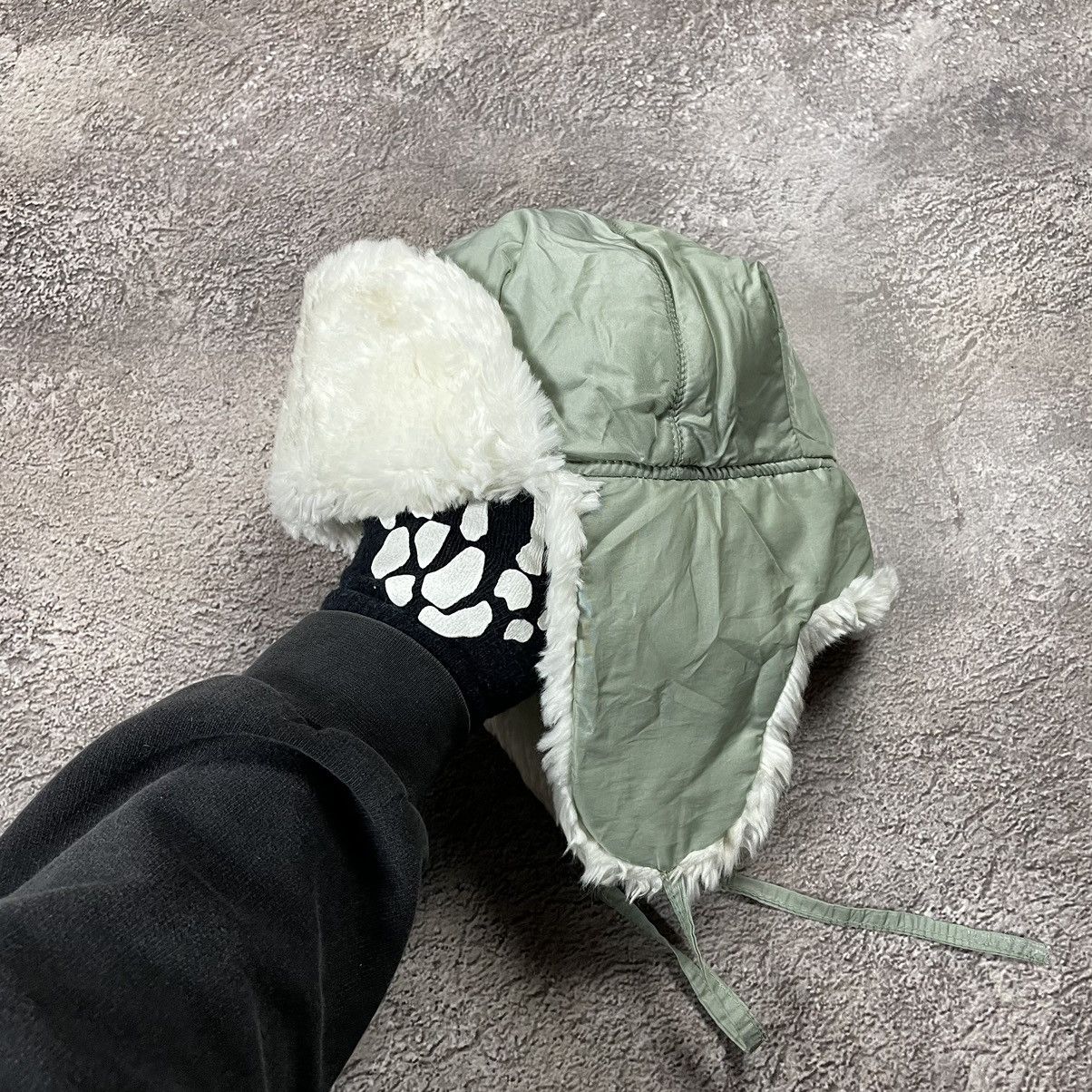Vintage Vintage 90s Alt Mohair Faux Fur Beanie Ushanka Goth Slim OS Size ONE SIZE - 2 Thumbnail