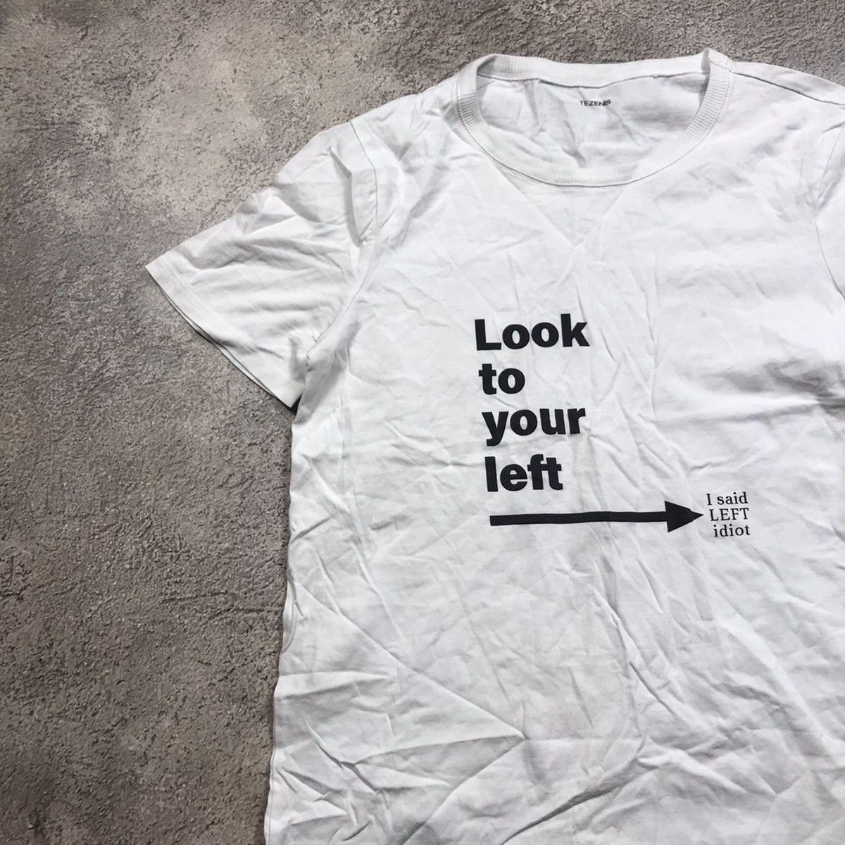 Vintage Vintage 90s Graphic Tee Left Funny Humor Indie Streetwear M Size US M / EU 48-50 / 2 - 2 Thumbnail