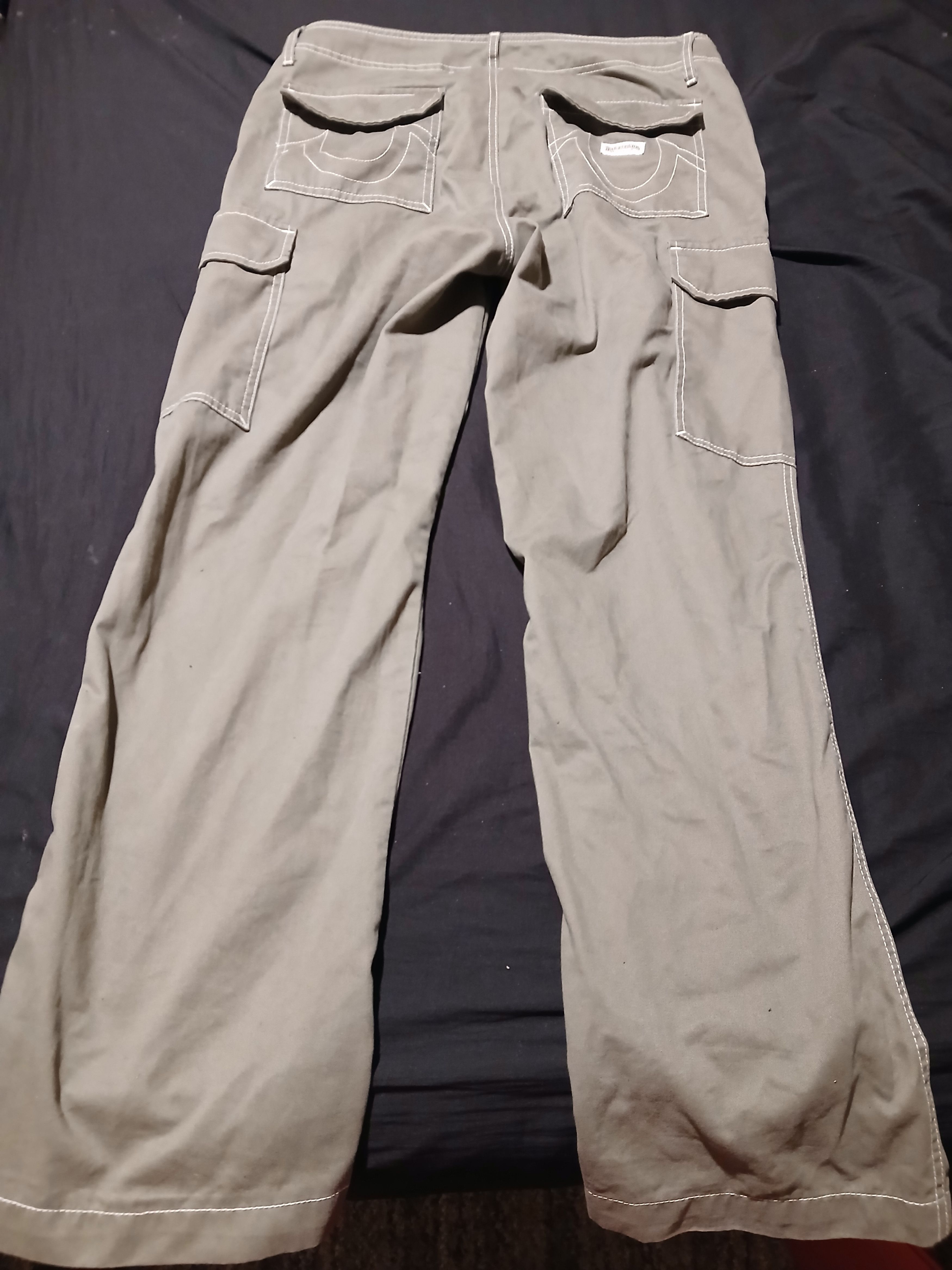 True Religion Mens true religion army green cargo pants Size US 33 - 2 Thumbnail