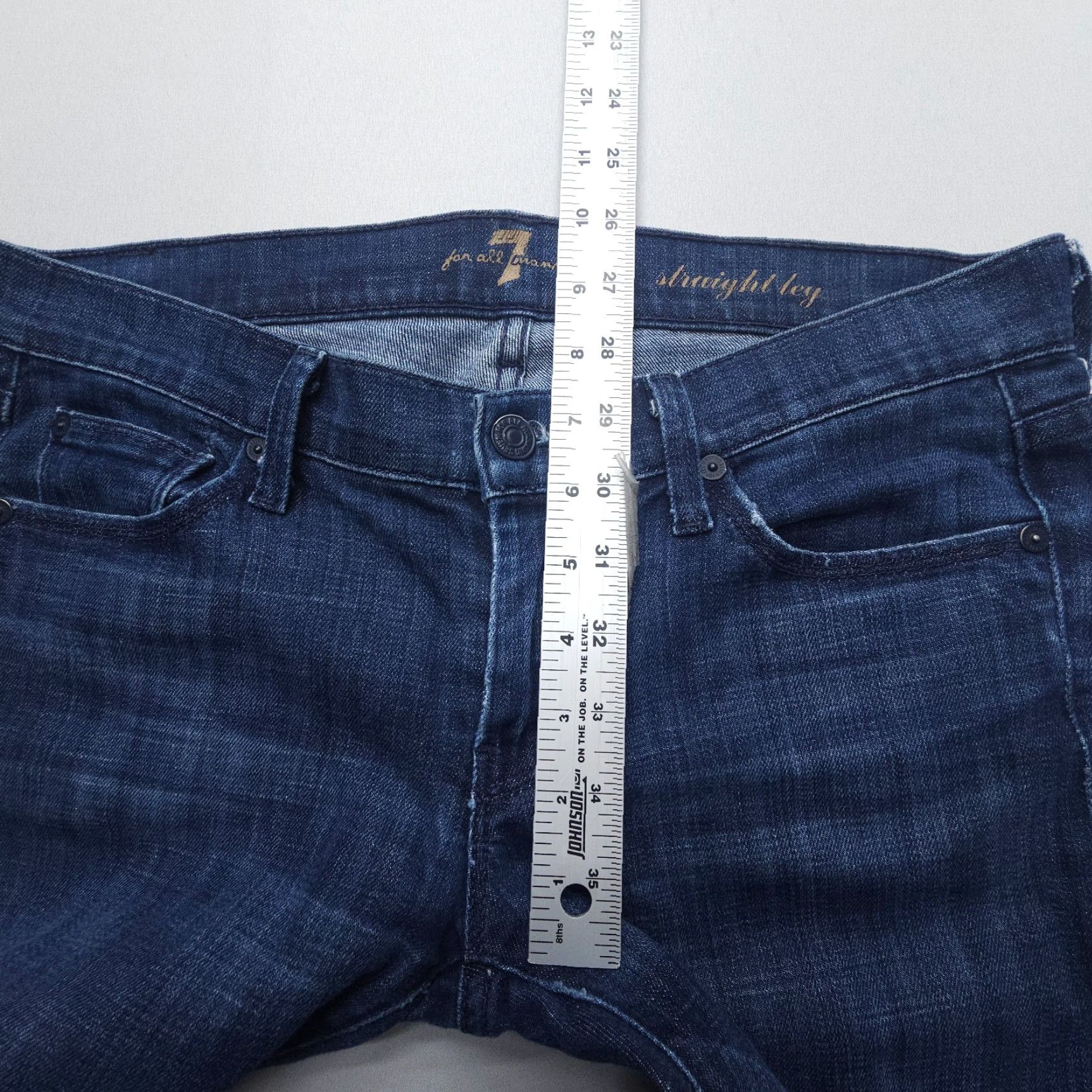 7 For All Mankind 7 For All Mankind Jeans Womens 27 Straight Dark Wash Low Rise 2000s Vintage No N/A Size 27" / US 4 / IT 40 - 5 Thumbnail