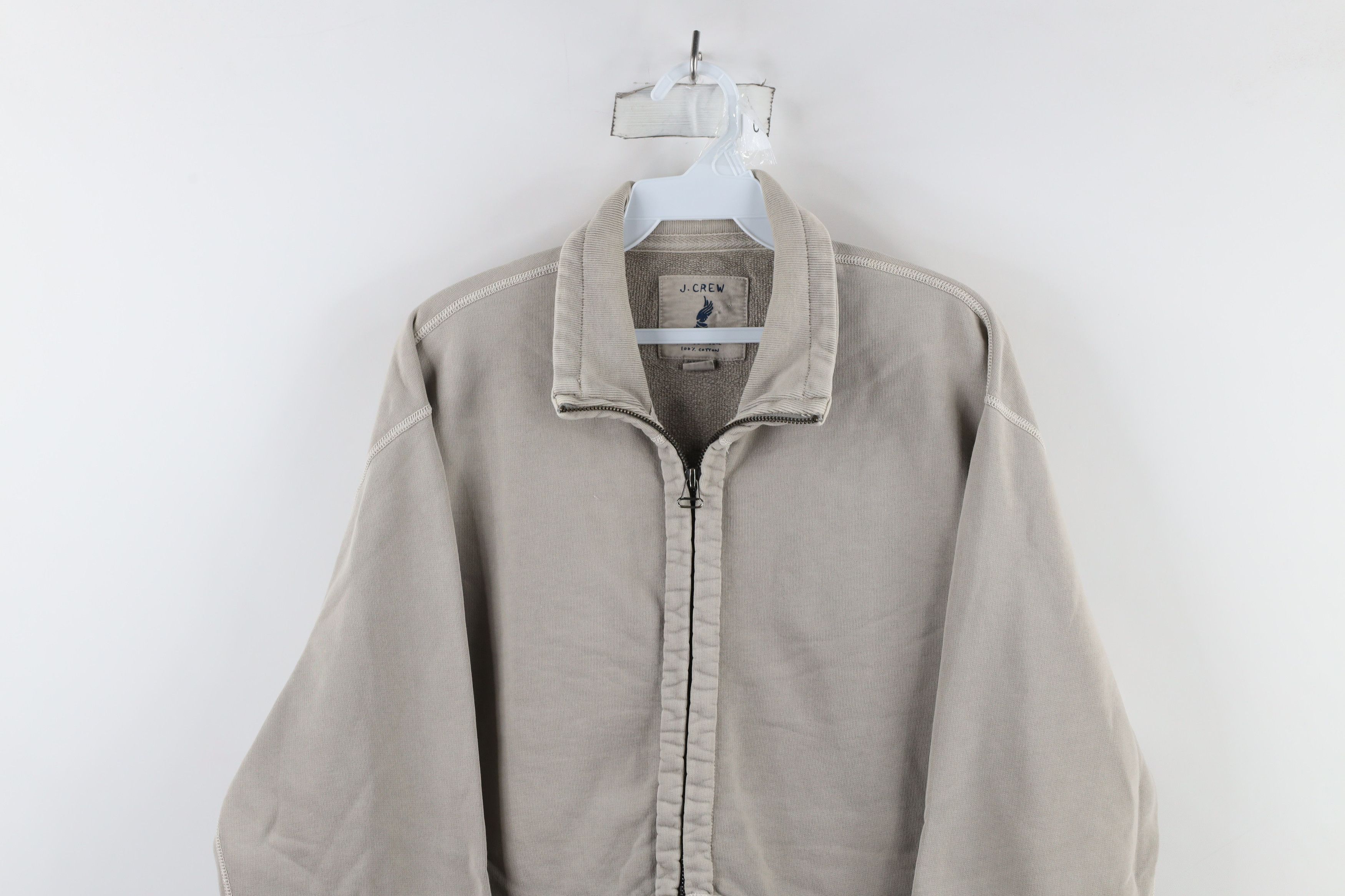 J.Crew × Vintage J Crew Stonewash Vintage Fleece Full Zip Sweatshirt Gray Size US L / EU 52-54 / 3 - 2 Thumbnail