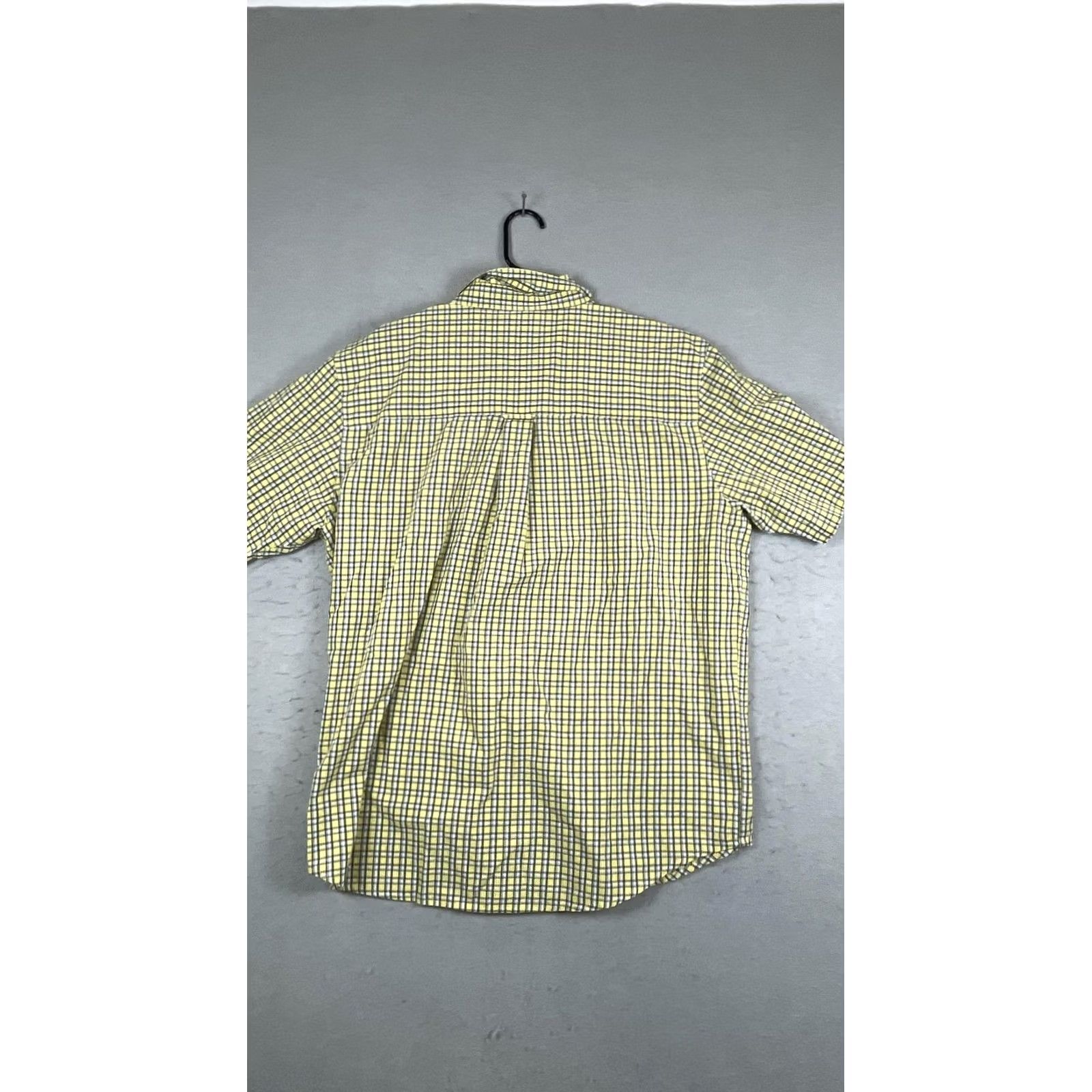 Chaps Chaps Shirt Mens XL Yellow Brown Plaid Button Down Short Sleeve Easy Care Logo Size US XL / EU 56 / 4 - 7 Thumbnail