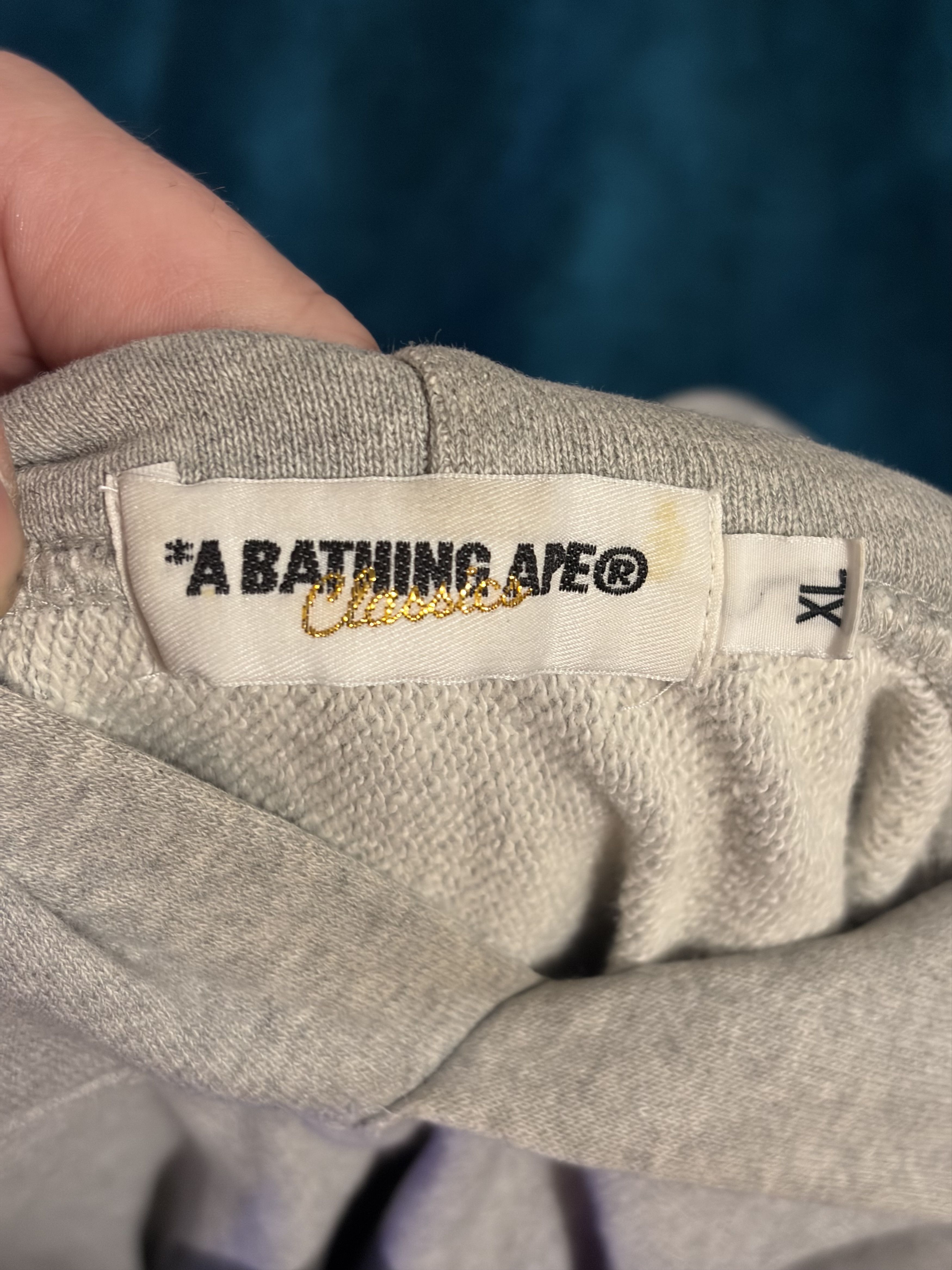 Bape BAPE Classic Ape Head Hoodie Grey XL - Rare 24" P2P Fit Size US XL / EU 56 / 4 - 2 Thumbnail