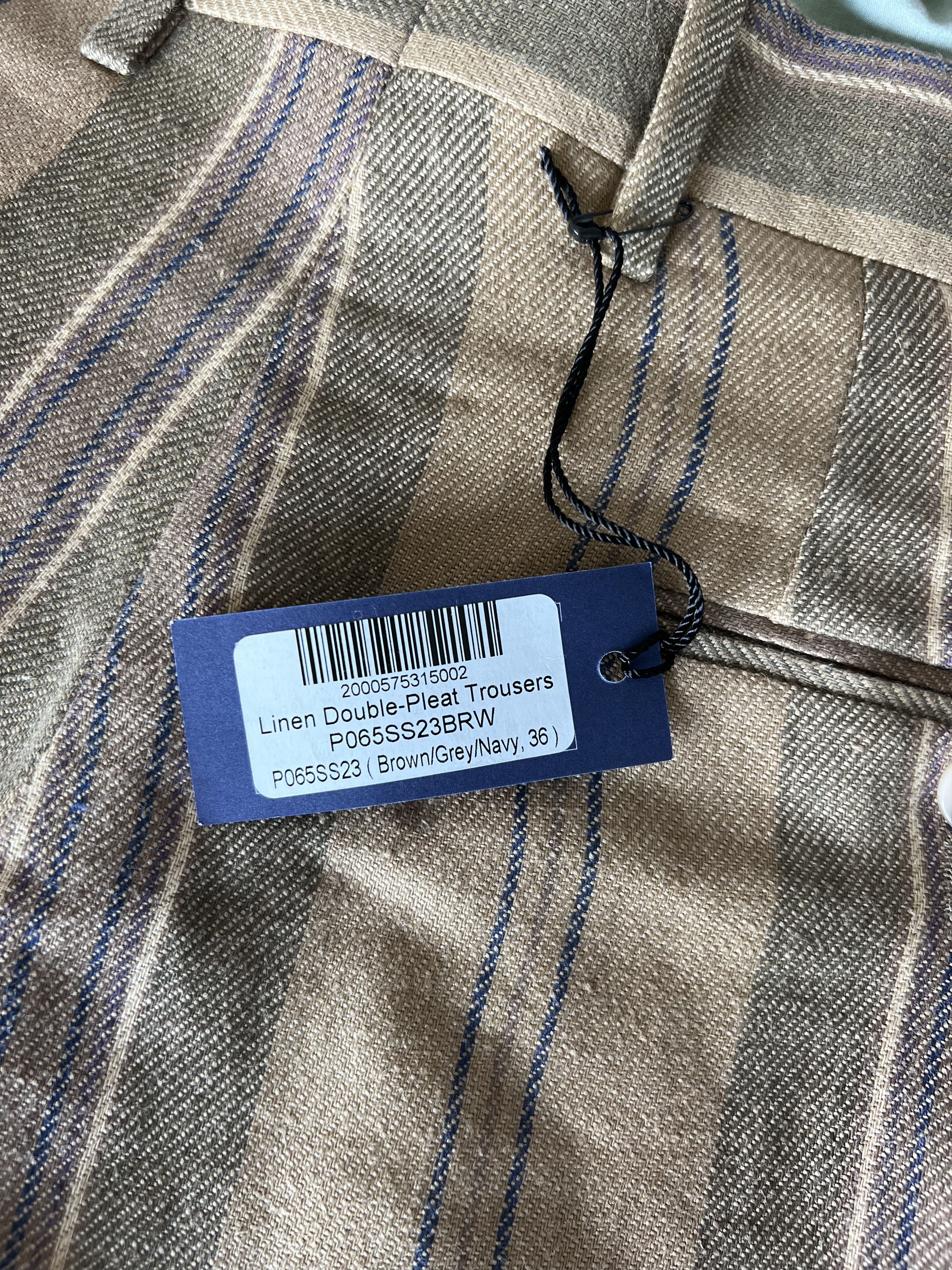 Noah Noah Linen Double Pleated Pants in Brown Size US 36 / EU 52 - 6 Thumbnail