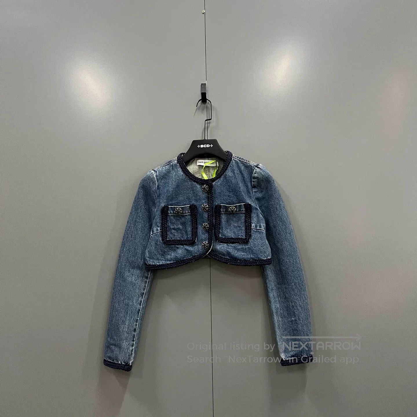 Self-Portrait Self-Portrait Denim Blue Short Coat. Size M / US 6-8 / IT 42-44 - 1 Thumbnail