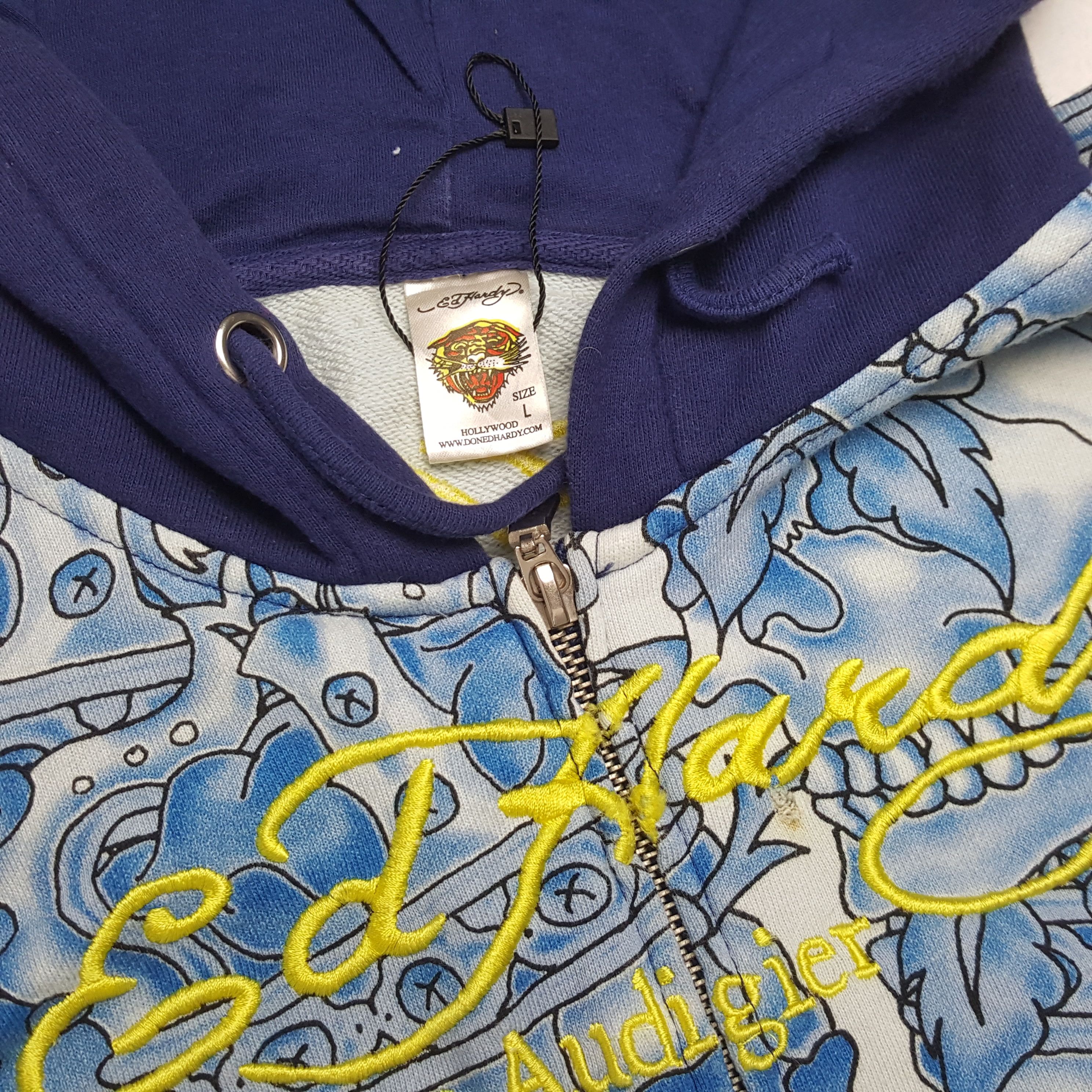 Christian Audigier × Ed Hardy × Vintage Vintage ED HARDY by CHRISTIAN AUDIGIER Designer Hoodies Size US L / EU 52-54 / 3 - 10 Thumbnail