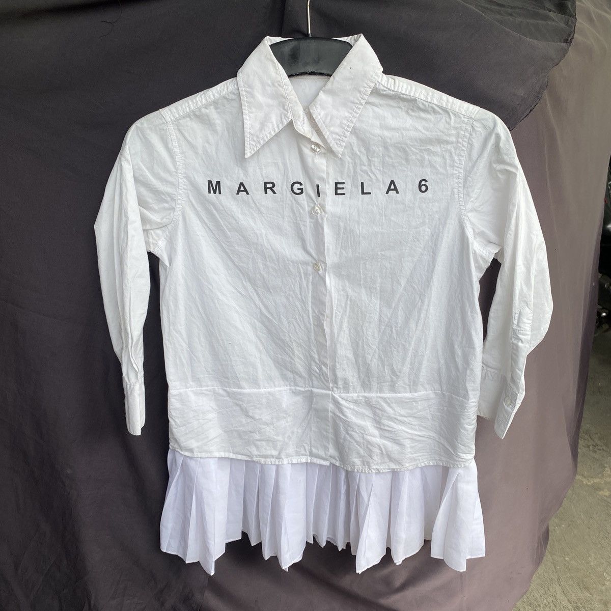Maison Margiela Mm6 Kids White Mini Dress Shirt, Women's