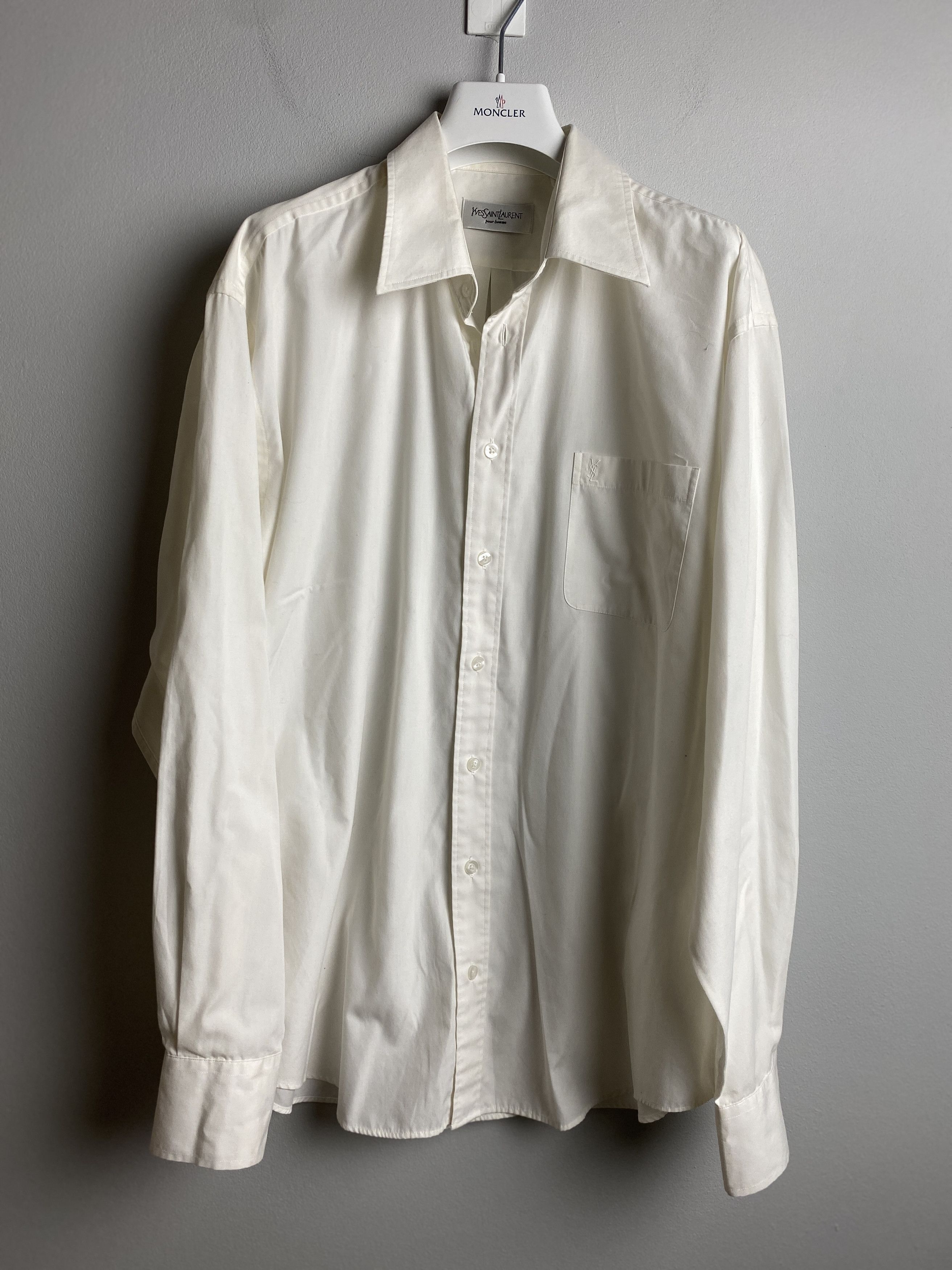 Yves Saint Laurent YSL Yves Saint Laurent small logo casual formal shirt Size US XL / EU 56 / 4 - 1 Thumbnail