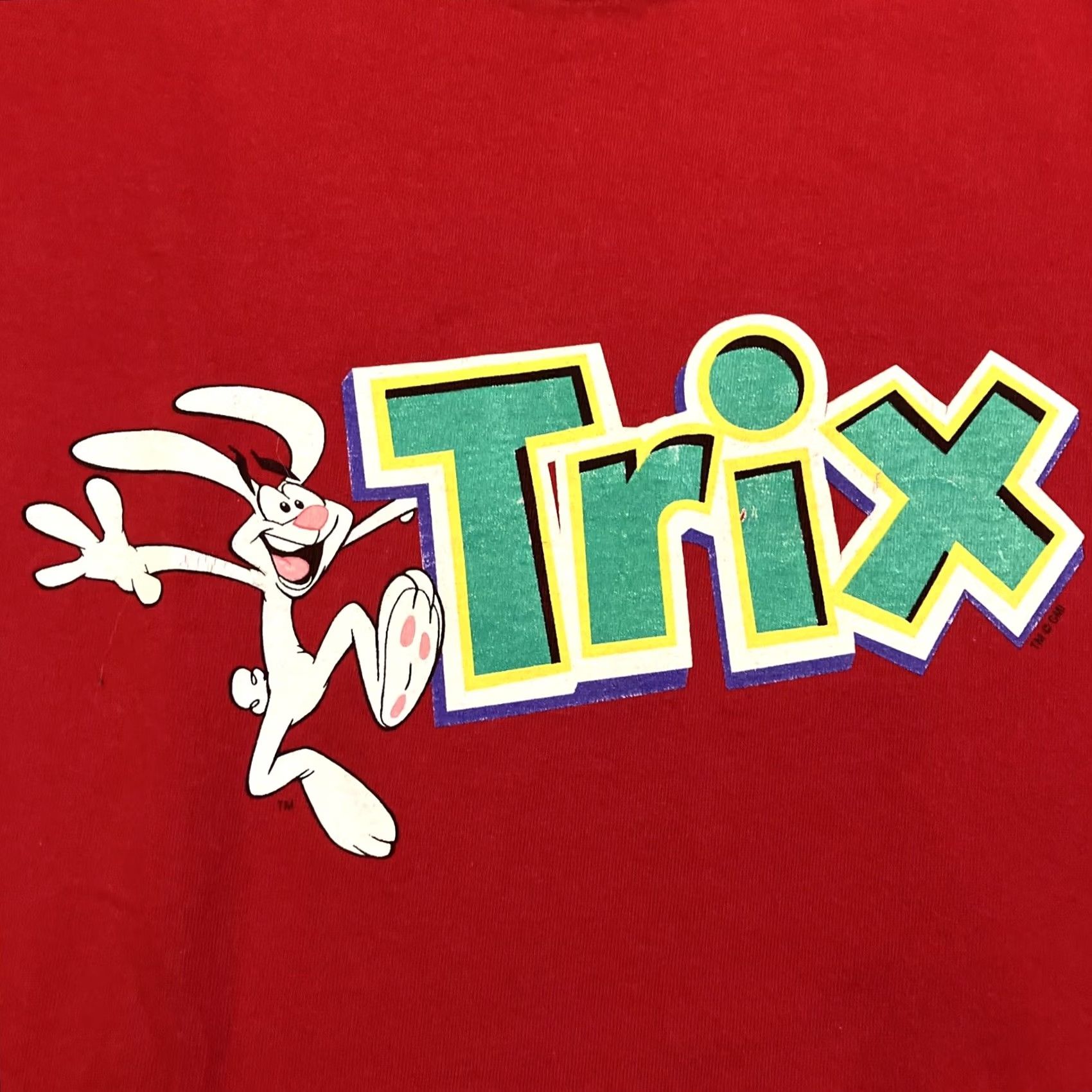 Vintage VINTAGE Yazbek T-Shirt Red XL Mens Cotton Crew Neck Short Sleeve 90s Trix Silly Rabbit AWESOME Size US XL / EU 56 / 4 - 2 Thumbnail