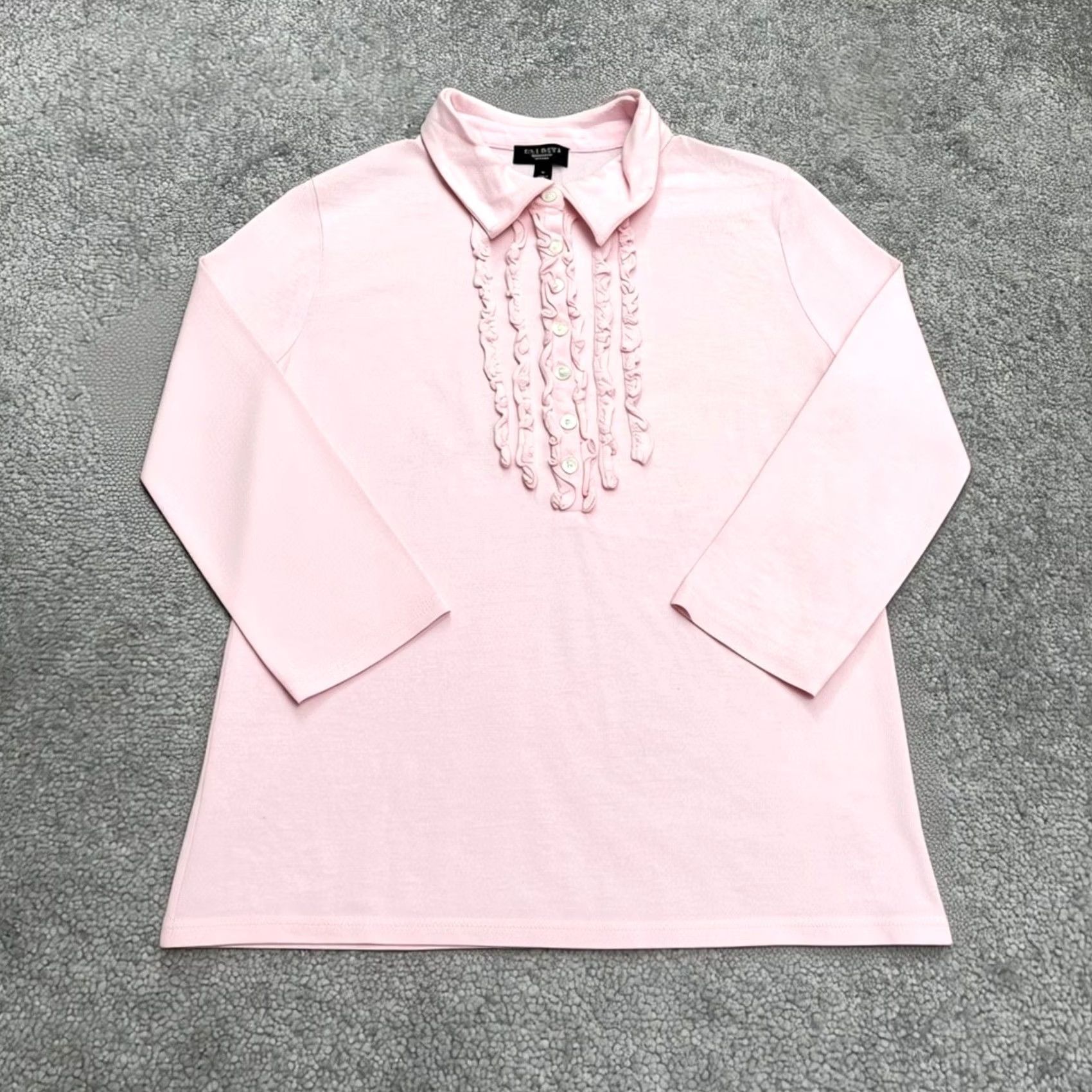 Talbots Talbots Petite Blouse Womens Small Pink Long Sleeve Button Up Casual Top Size S / US 4 / IT 40 - 2 Thumbnail