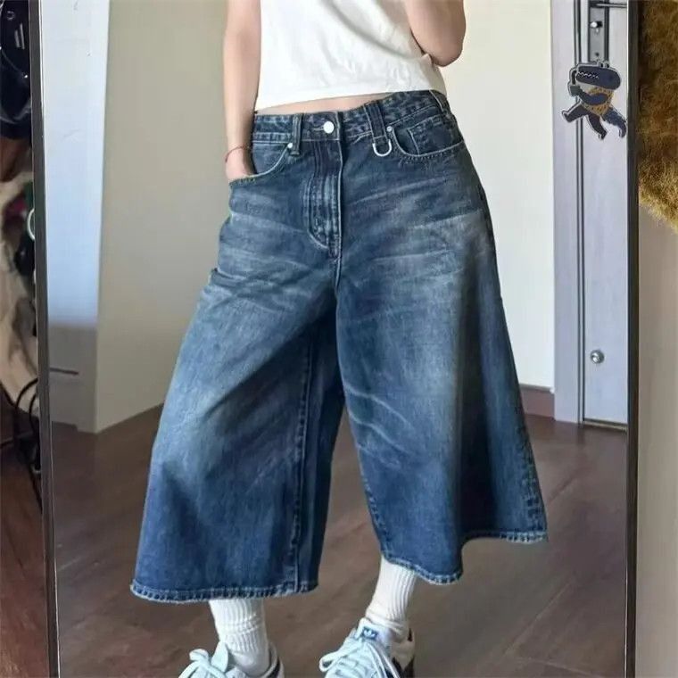 Japanese Brand Retro straight high street denim shorts Size US 32 / EU 48 - 5 Thumbnail