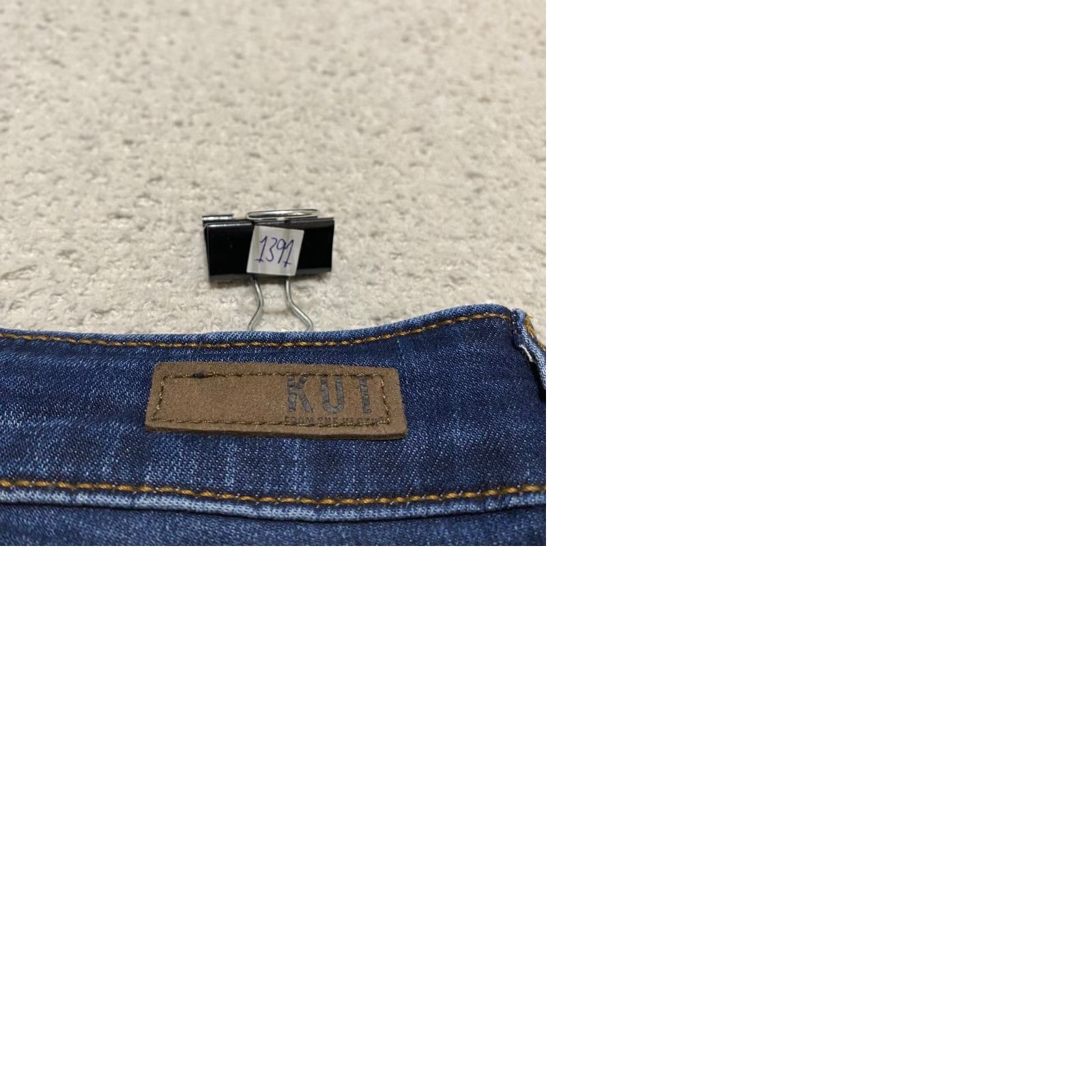 Vintage KUT from the Kloth Jeans Womens 8 Blue Denim Dark Wash Skinny High Rise Button Zip Size 30" / US 8 / IT 44 - 9 Thumbnail